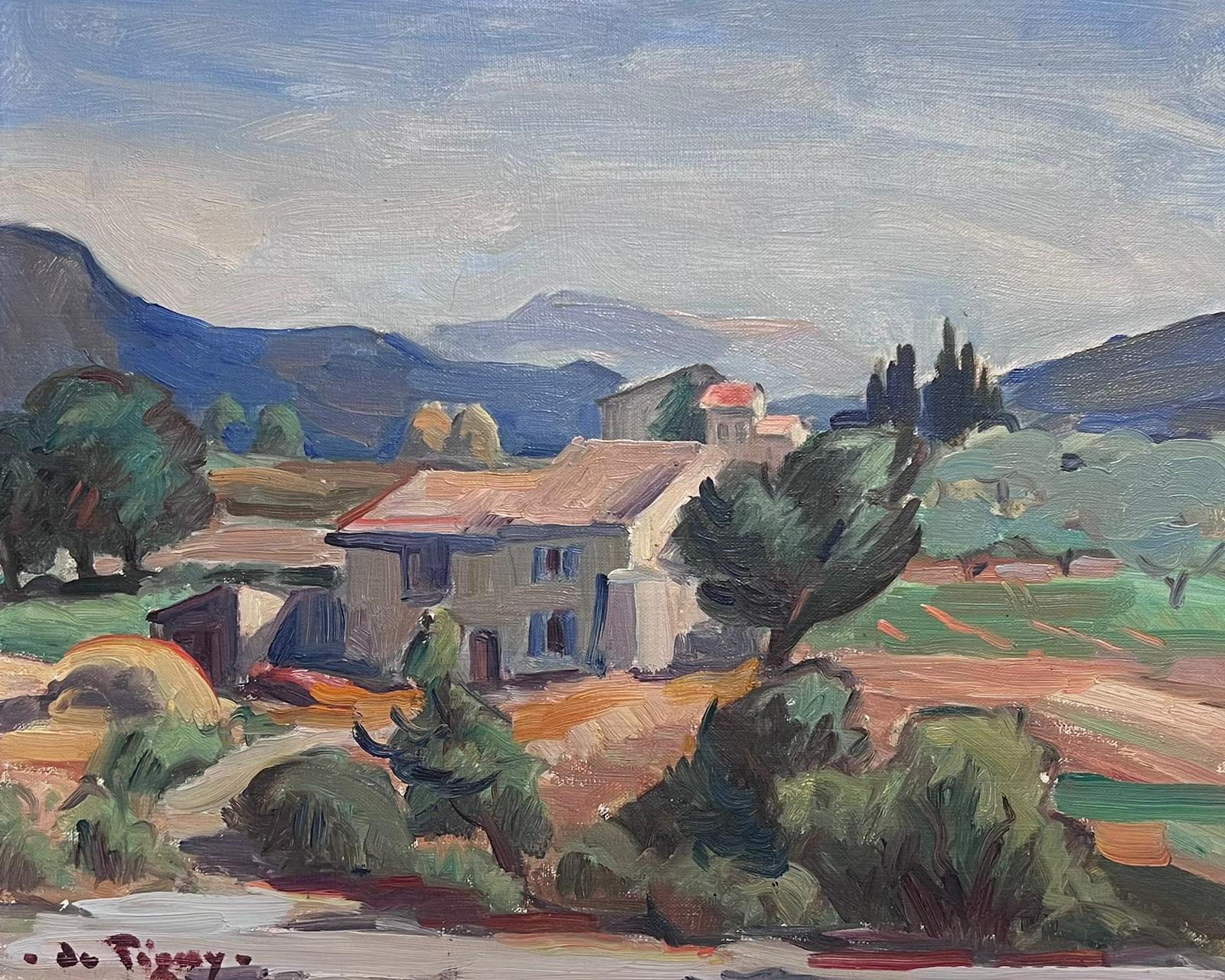 Mid 20th Century French Post Impressionist Signed Oil St. Remy de Provence House - Painting by French School