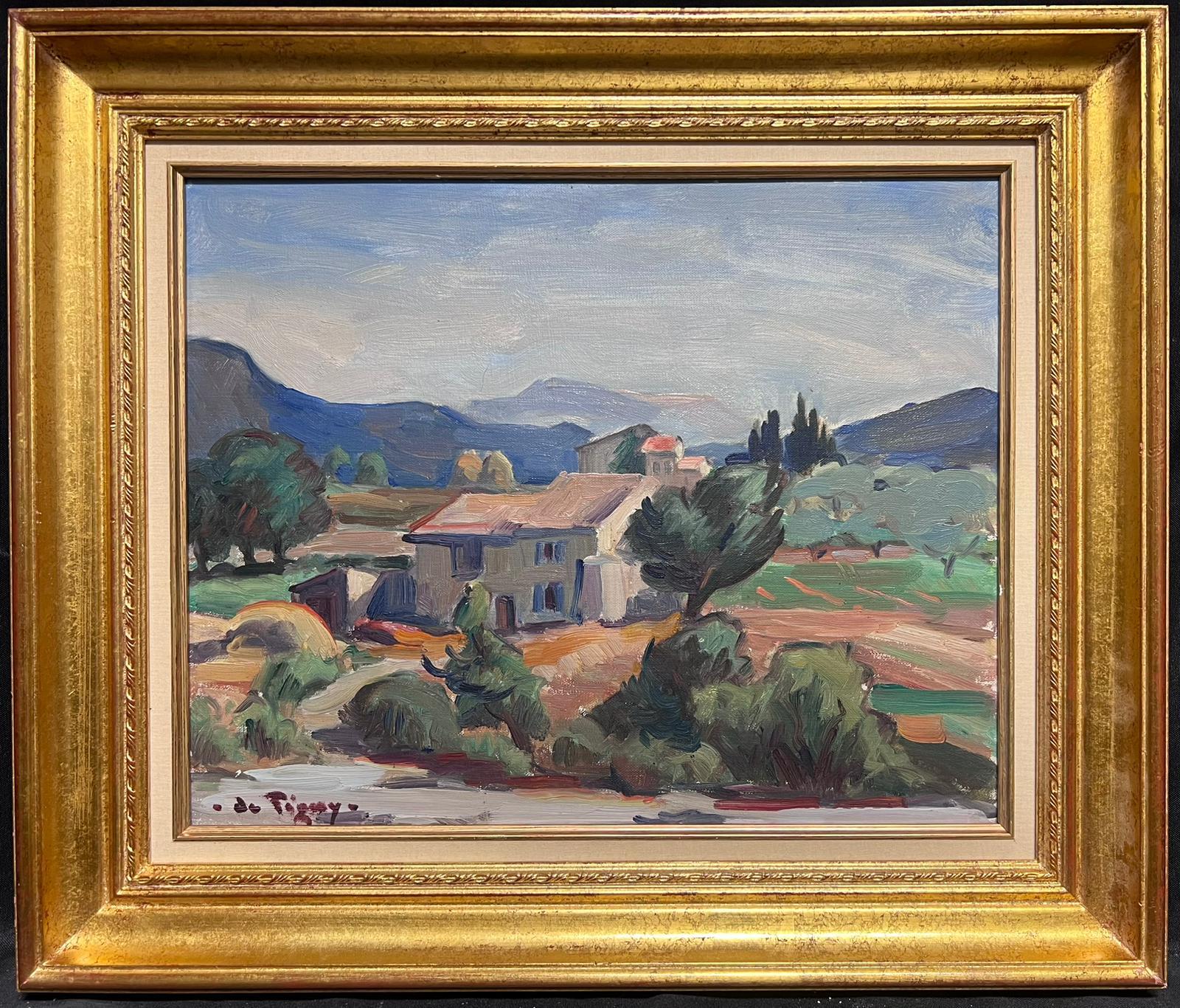Mid 20th Century French Post Impressionist Signed Oil St. Remy de Provence House