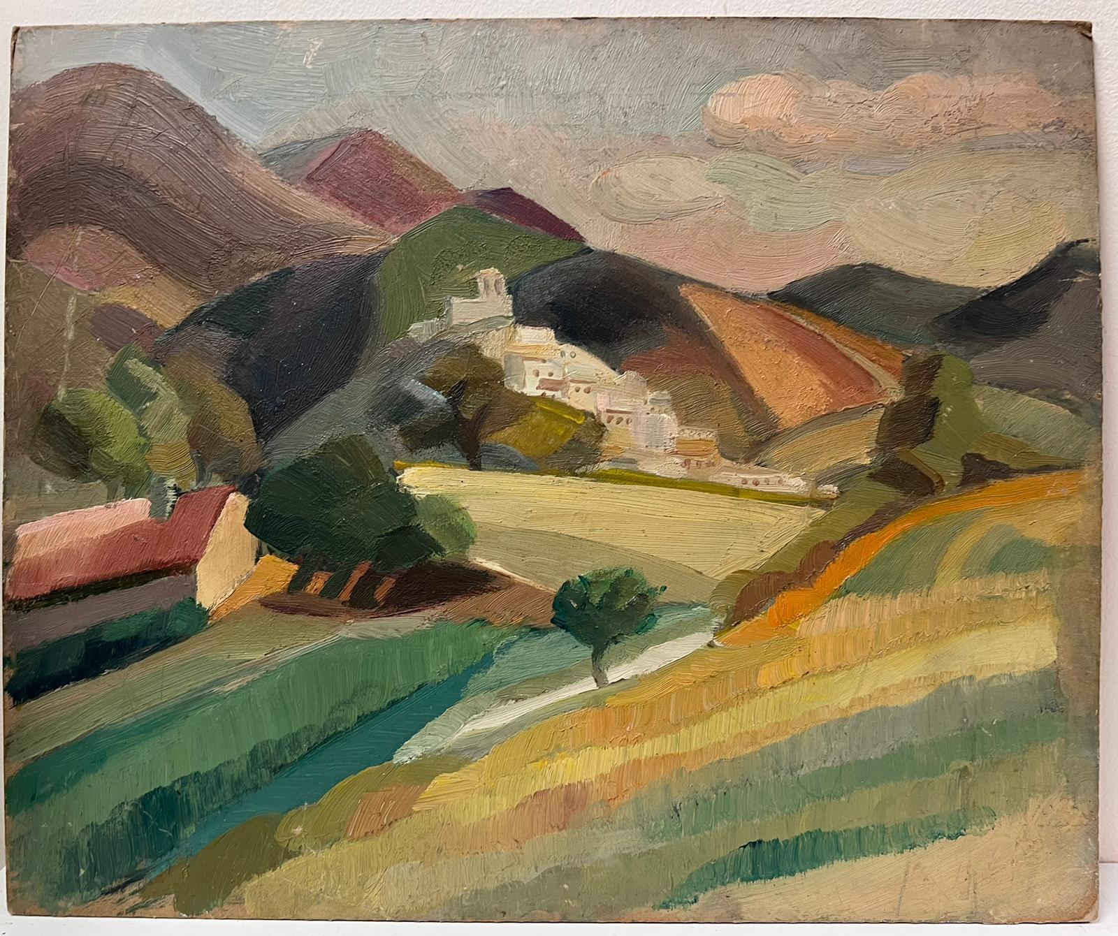 The Hill Perched Village
French School, mid 20th century
oil on board, unframed
board: 15 x 18 inches
provenance: private collection
condition: minor surface scuffs but overall good and sound condition