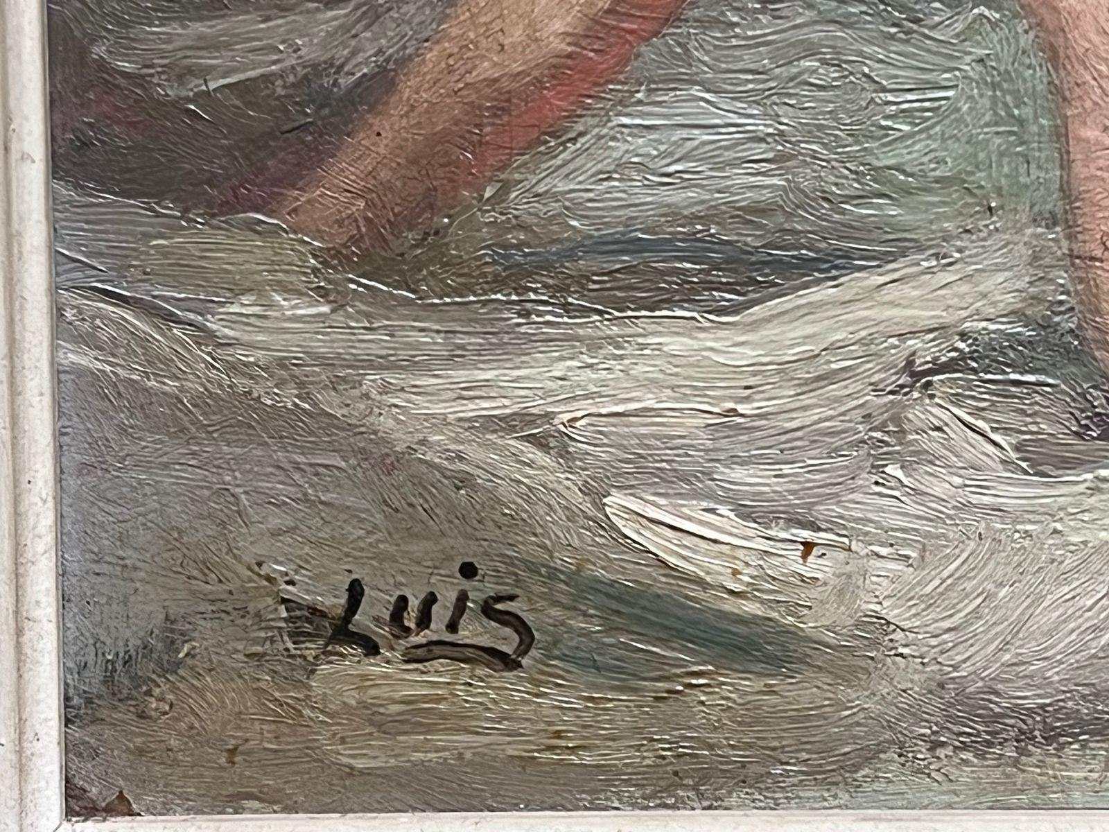 Donna nuda in una scena d'interni
Scuola francese, mid 20th century
olio su tavola firmato, incorniciato
incorniciato: 14,5 x 20 pollici
tavola: 12 x 17,5 pollici
provenienza: collezione privata, Francia
condizioni: ottime e solide condizioni