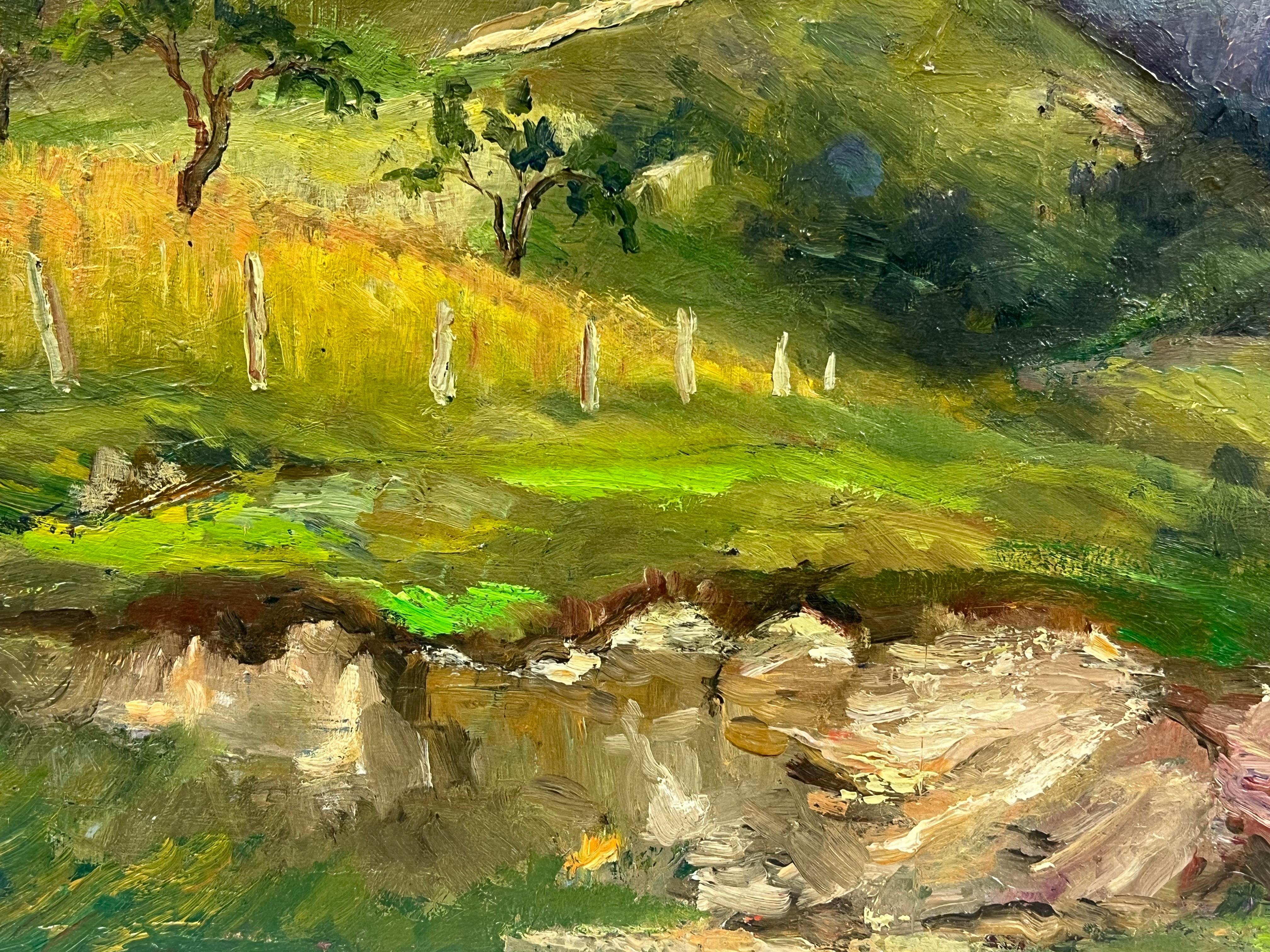Paisaje francés, época circa 1930
verso con inscripción indistinta
óleo sobre tabla, sin enmarcar
tablero: 15 x 18 pulgadas
Procedencia: colección privada, Francia
Estado: en general, muy buen estado

Para más información, ponte en contacto con
