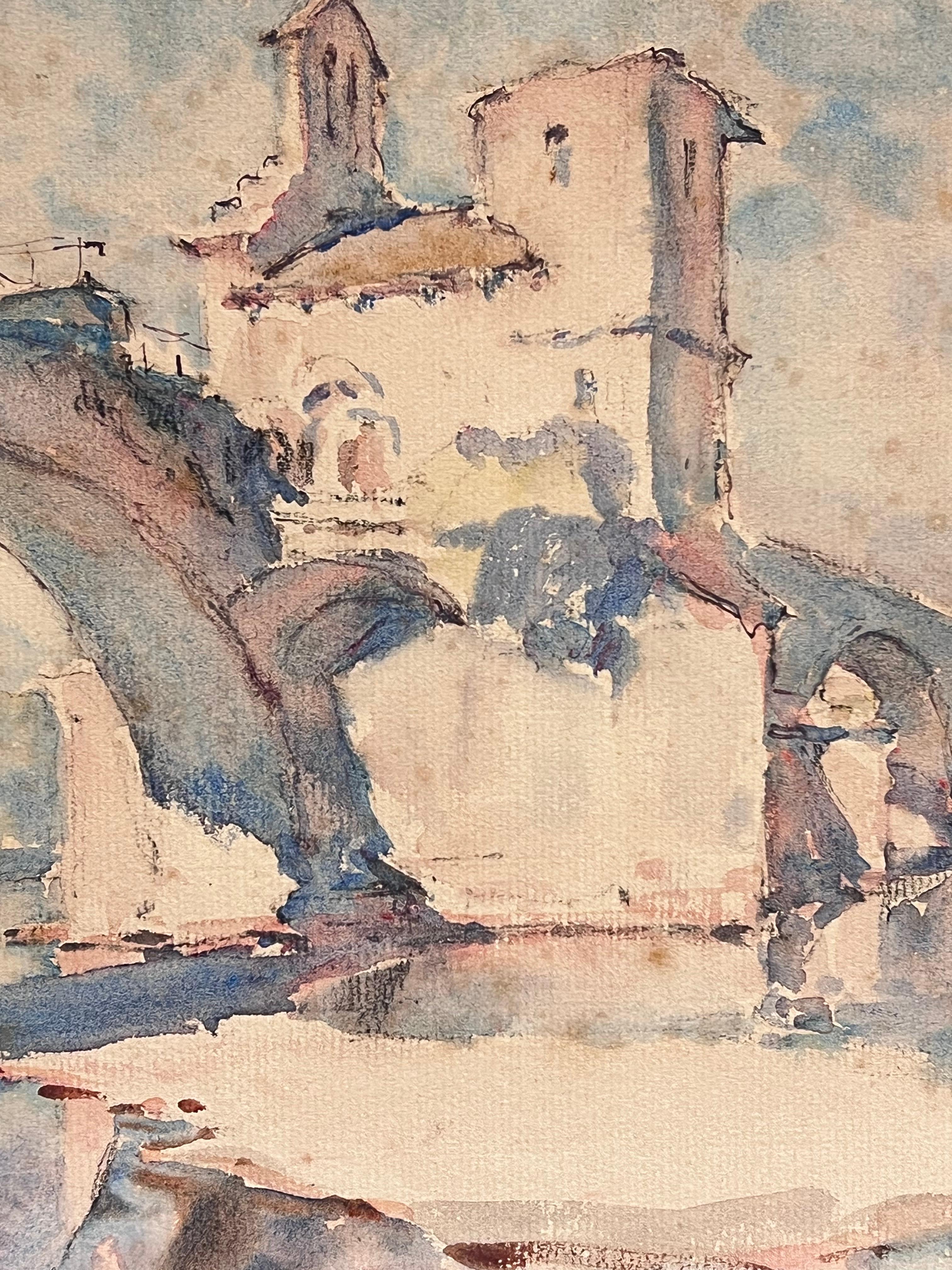 Scuola di Frennch, inizio/metà del XX secolo
acquerello firmato su carta d'artista, incorniciato
incorniciato: 14 x 17,5 pollici
carta d'artista: 11 x 14 pollici
Provenienza: collezione privata
Condizioni: ottime condizioni

Descrizione:
Questo