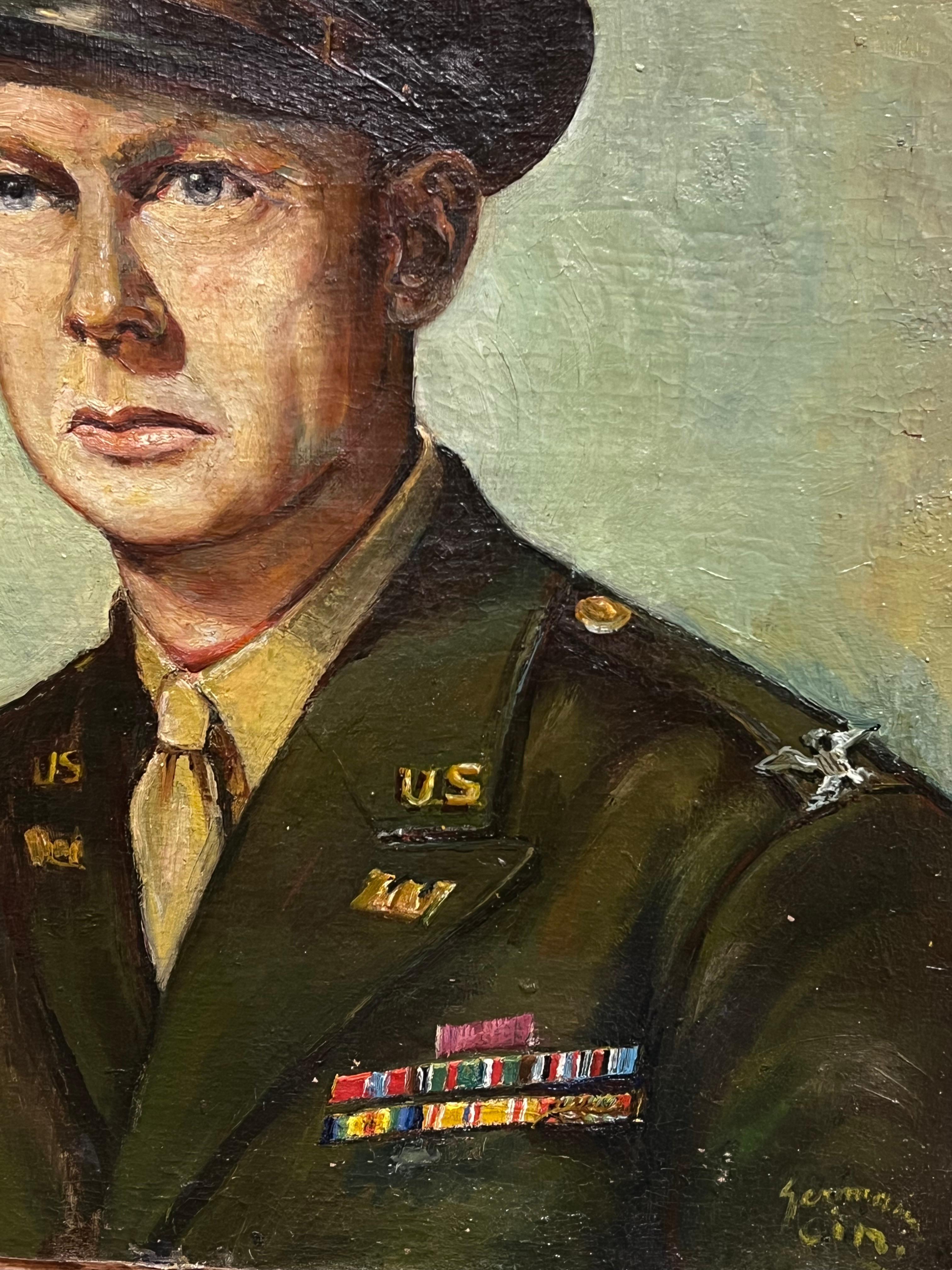 Portrait of Dwight D. Eisenhower (1890–1969)
French artist, indistinctly signed
signed and dated 1951
oil on canvas, unframed
canvas : 26 x 21.5 inches
Provenance: private collection, Nice, South of France
Condition: overall sound & good condition