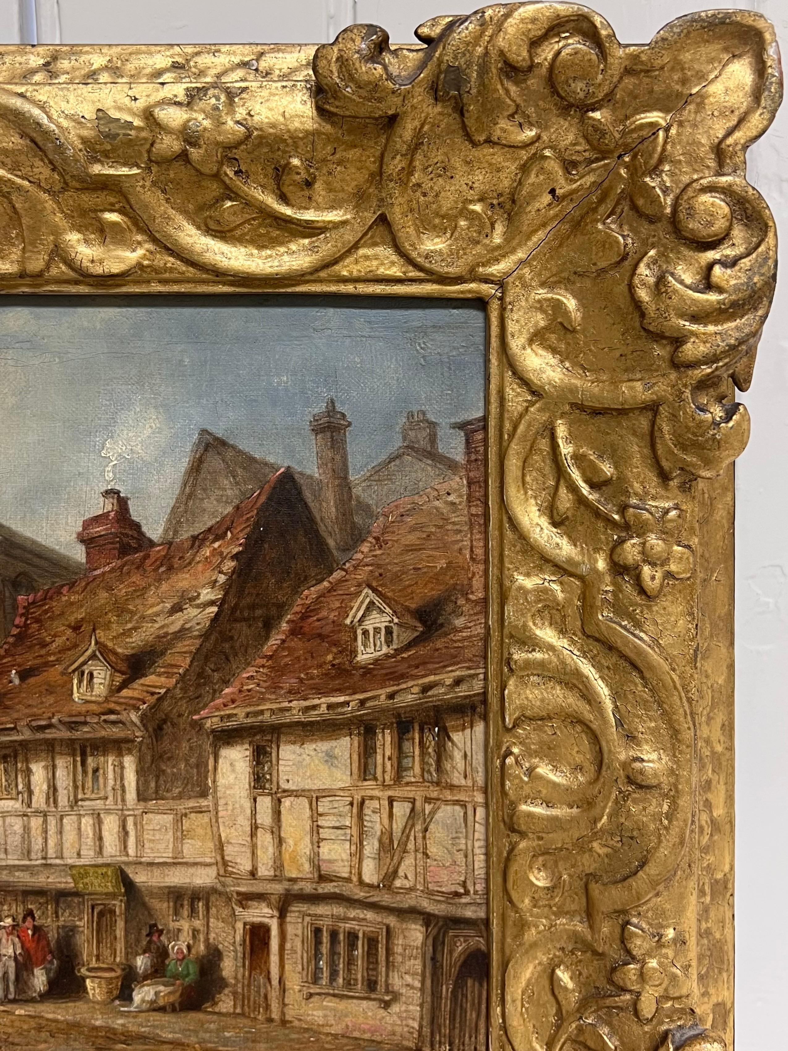 St. Margarets Hall Coventry England 1833 Original Antikes Ölgemälde (Viktorianisch), Painting, von French School