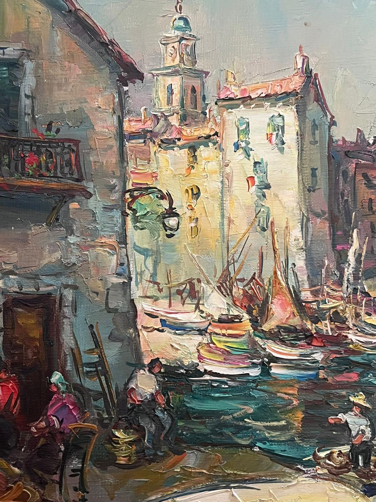 Puerto de San Tropez
Artista francés de mediados del siglo XX
óleo sobre lienzo firmado y enmarcado
enmarcado: 24 x 28 pulgadas
lienzo: 20 x 24 pulgadas
procedencia: colección privada, Francia
estado: muy bueno y en buen estado 