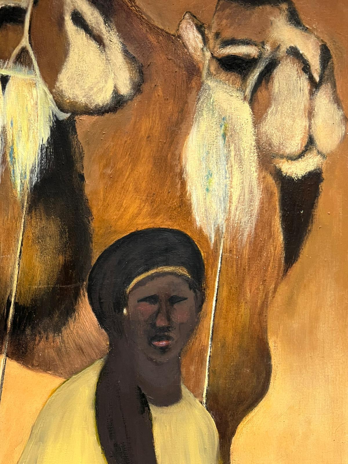 The Camel Keeper & His Majestic Herd Oil Painting French Orientalist Huge Oil For Sale 4