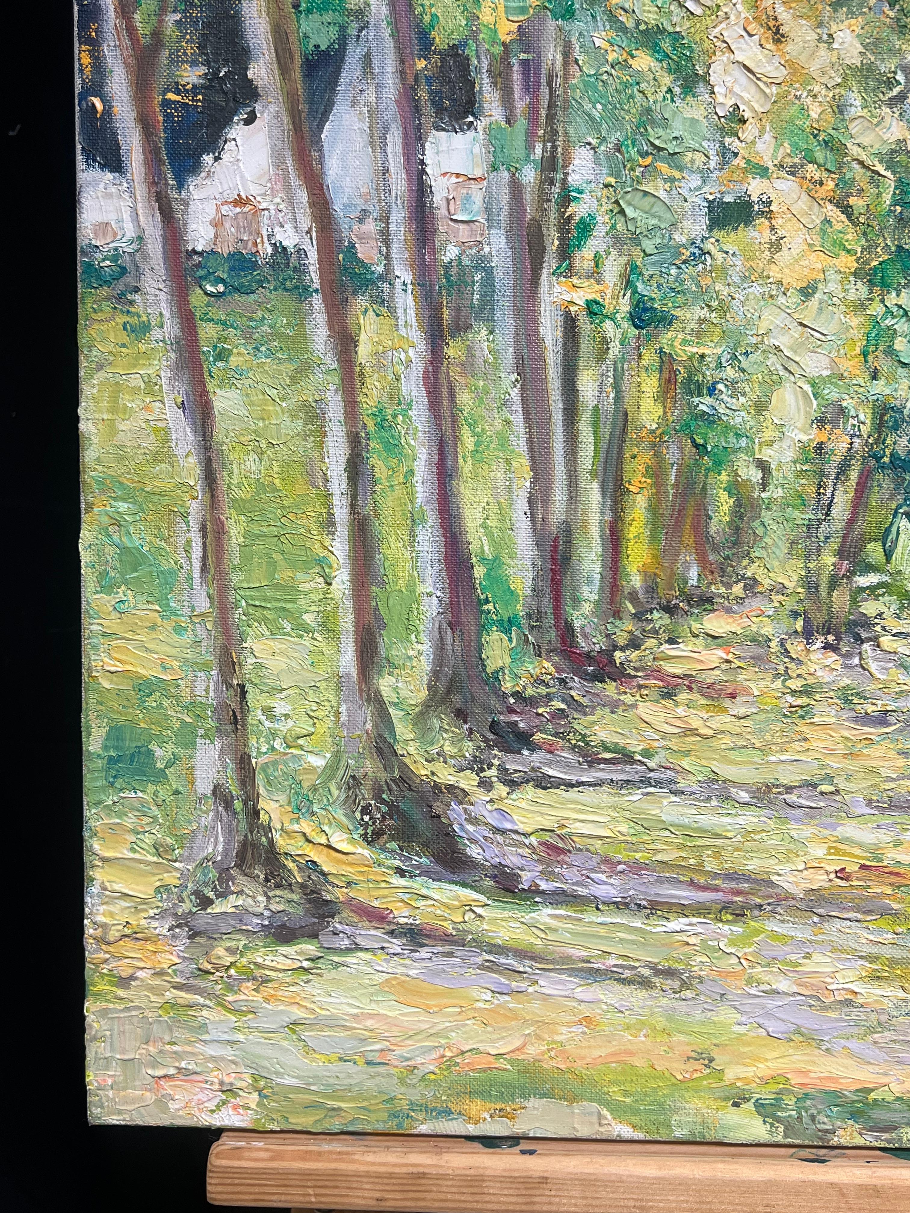 Figura al óleo postimpresionista francesa pintada al Impasto por Watermill en venta 6