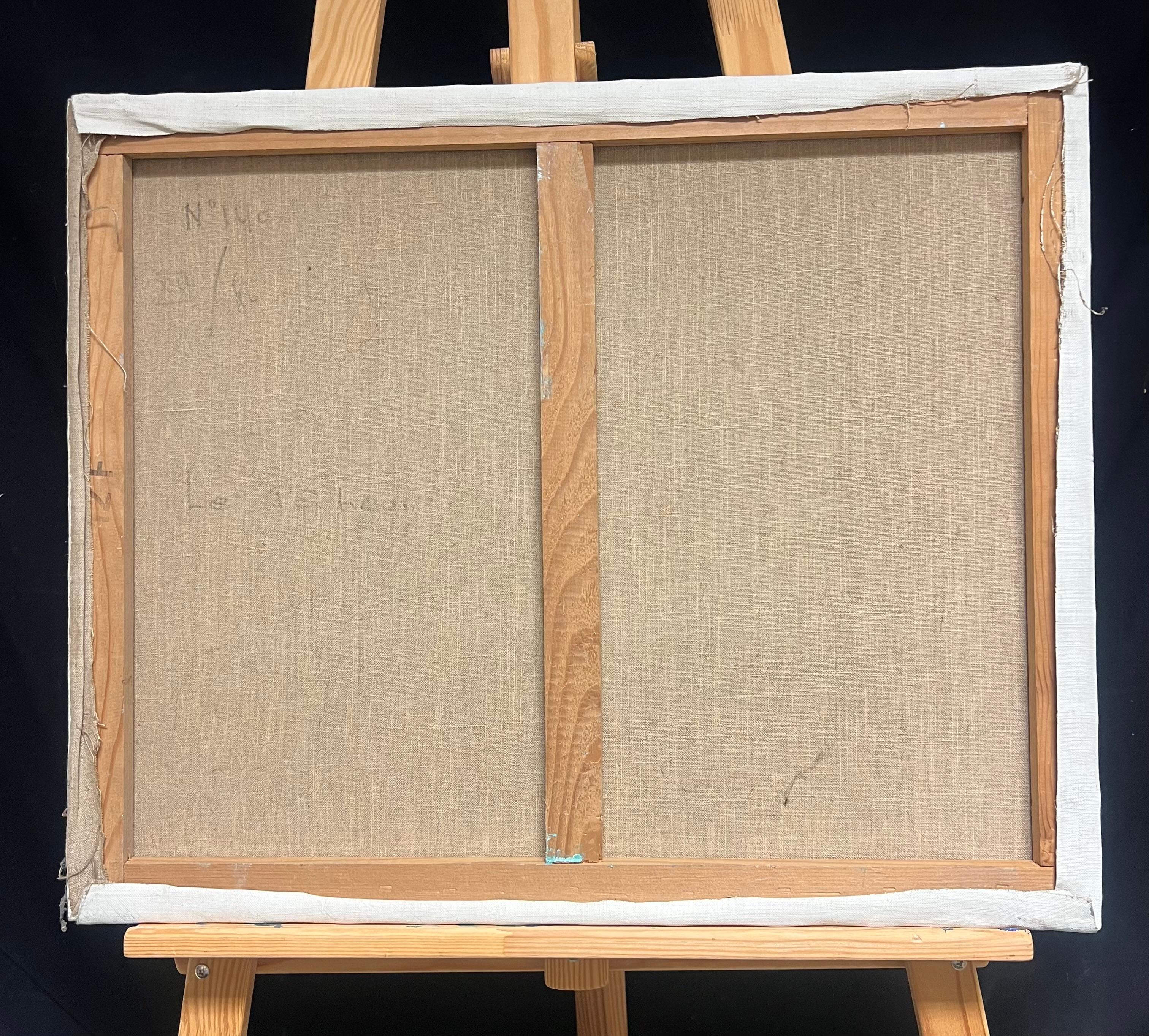 Figura al óleo postimpresionista francesa pintada al Impasto por Watermill en venta 7