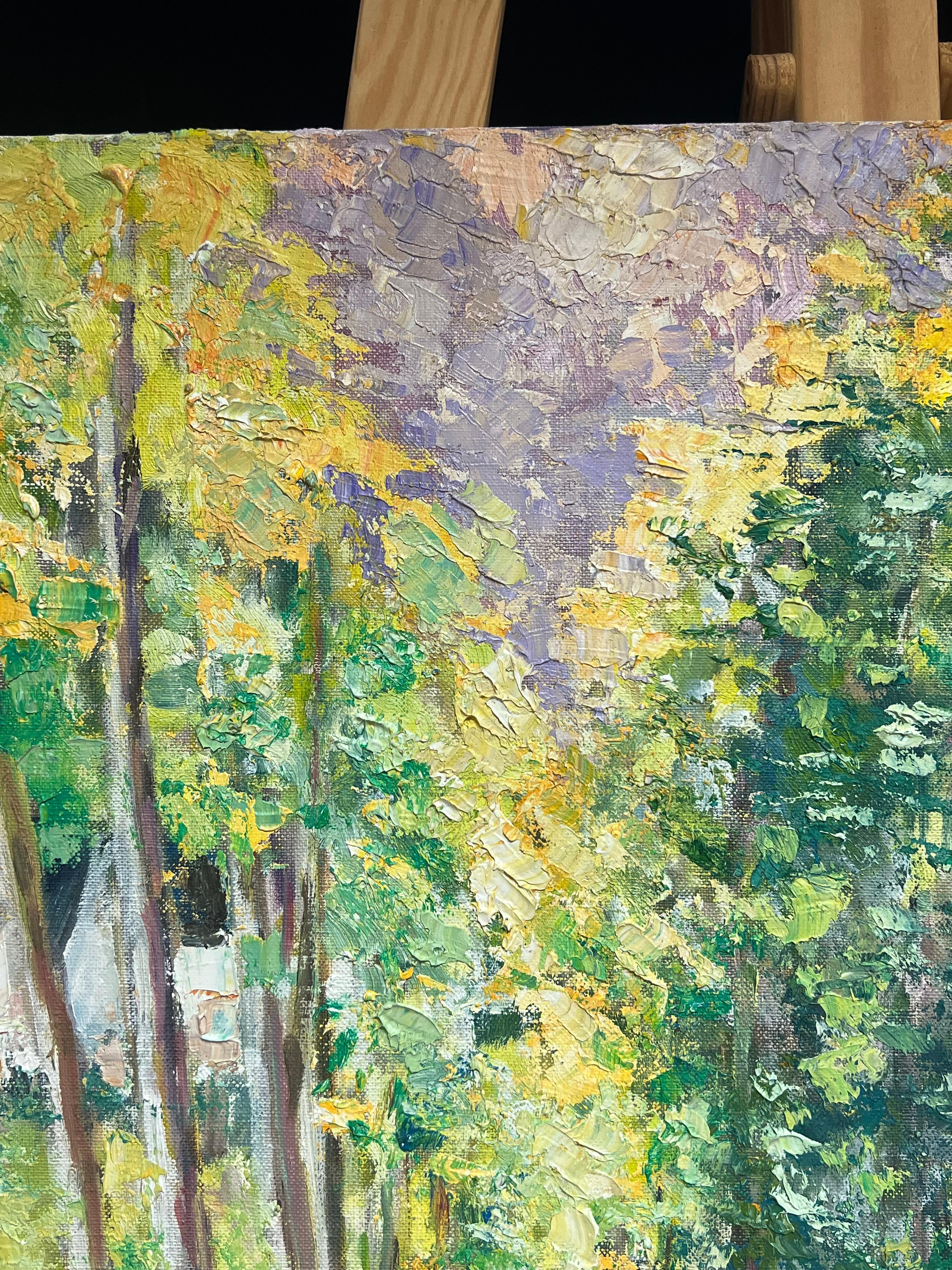 Figura al óleo postimpresionista francesa pintada al Impasto por Watermill en venta 4