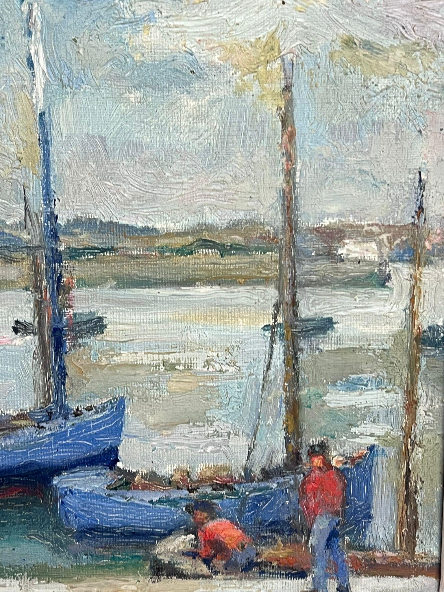 Barche da porto
Scuola francese, anni '30 circa
firmato in modo indistinto
olio su tavola, incorniciato in una cornice originale francese d'epoca
incorniciato: 12 x 14 pollici
tavola: 9 x 10,5 pollici
provenienza: collezione privata,