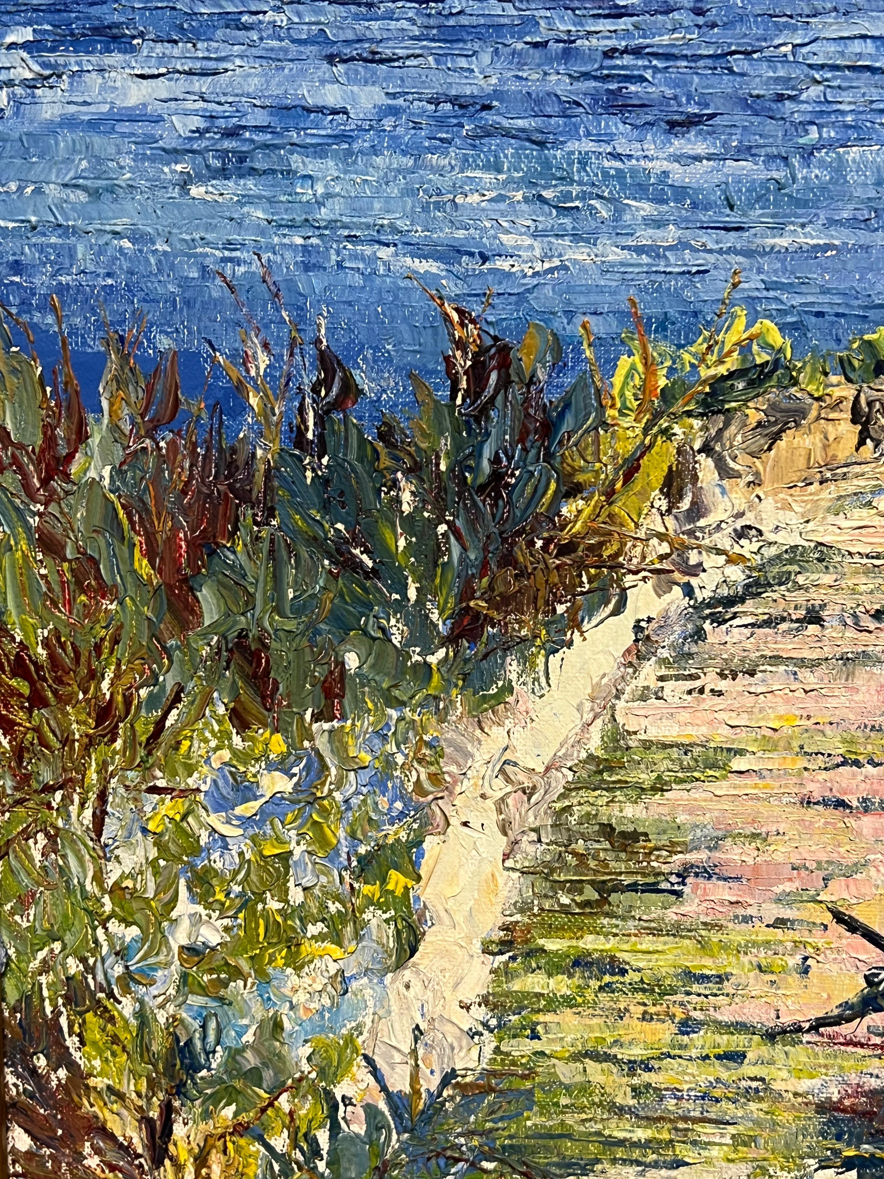 Villefranche, South of France
French Post-Impressionist artist, late 20th century
indistinctly signed oil on canvas, framed
framed: 29.5 x 26 inches
canvas : 22 x 18 inches
Provenance: private collection, Nice, France
Condition: very good