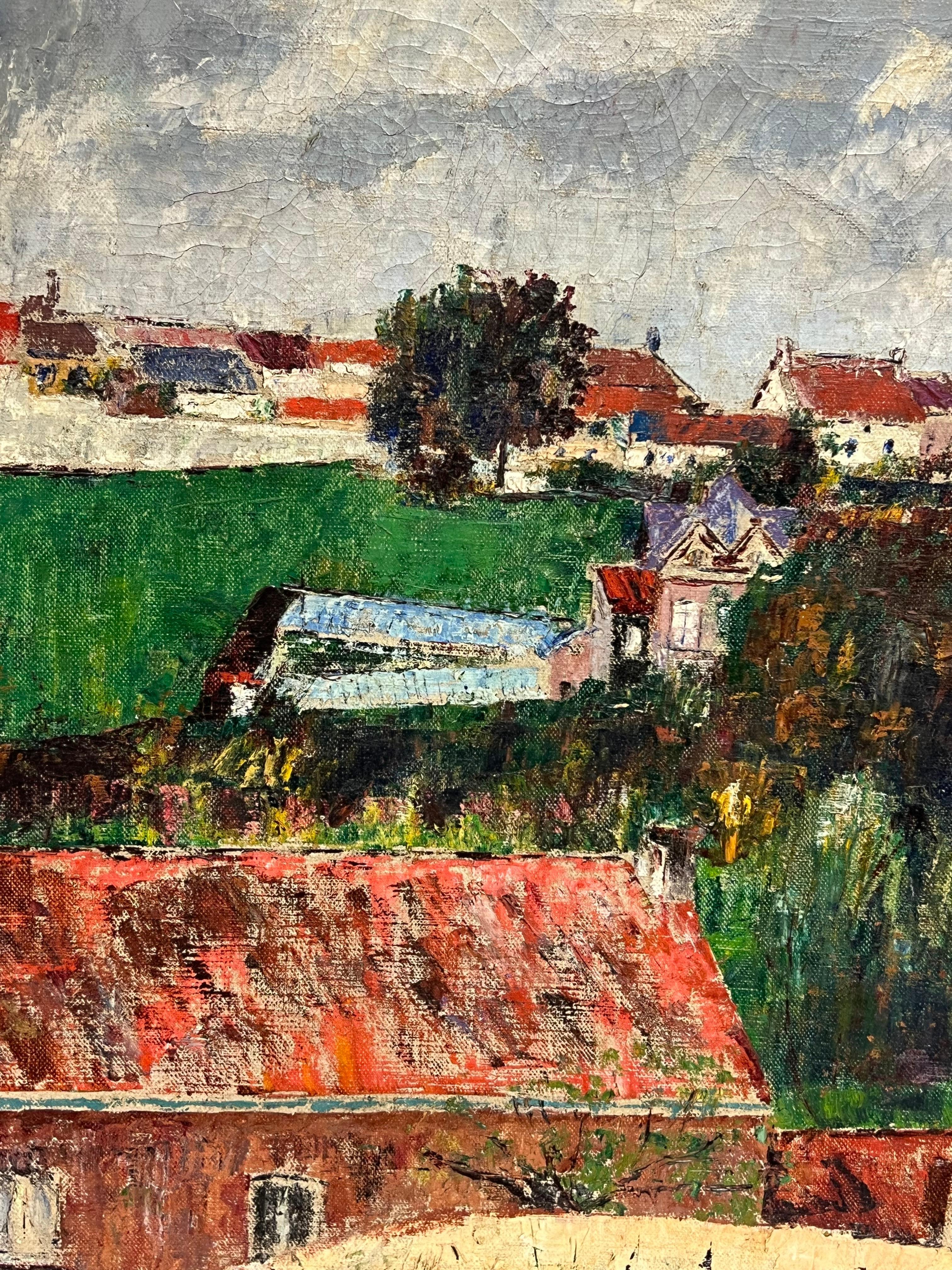 The Town Rooftops
Signed verso, inscribed 'Paris'
French artist, first half of the 20th century
oil on on canvas, unframed
canvas : 21 x 29 inches
Provenance: private collection, France
Condition: very good condition

For more any more information