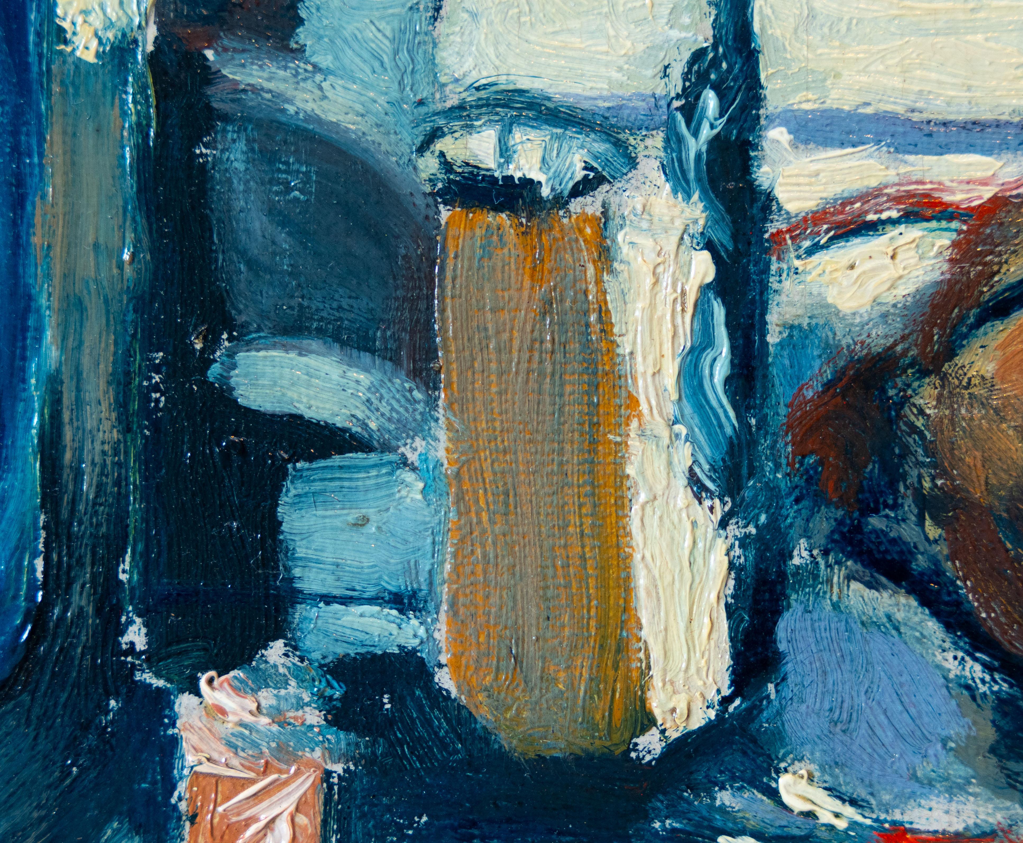 Carrozza con cavallo, vista aerea, Scuola francese dei primi del Novecento con monogramma in vendita 1