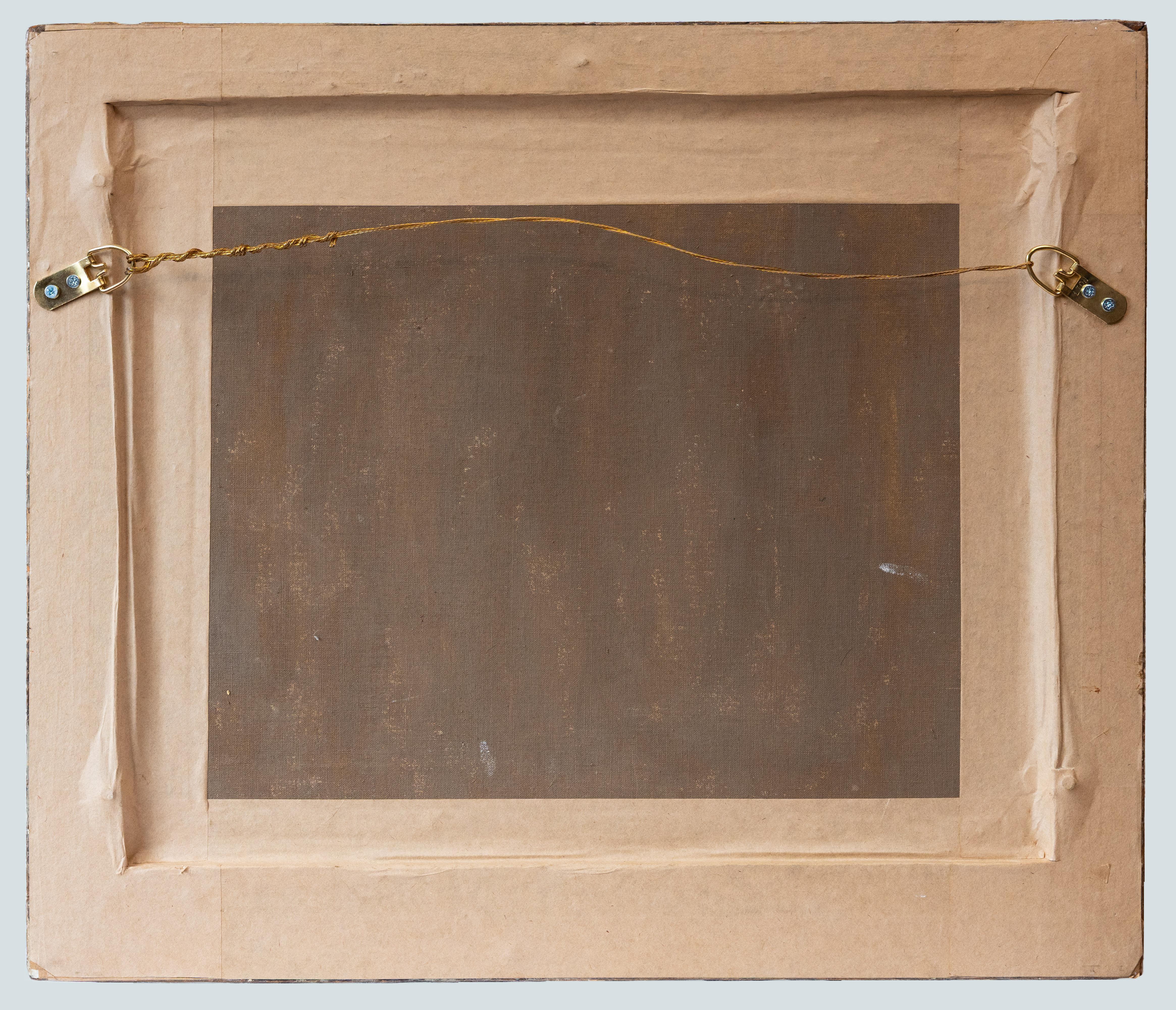 Stilleben mit Kirschen und Pflaumen, Französische Schule 20. – Painting von French school 20th century