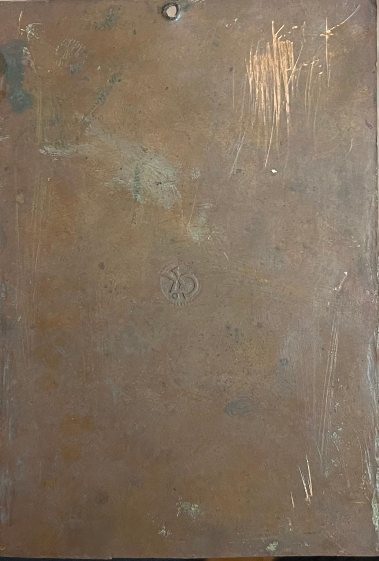 Dipinto a olio su rame francese del XVIII secolo Ritratto di nobile signora - Painting Rinascimento di French School