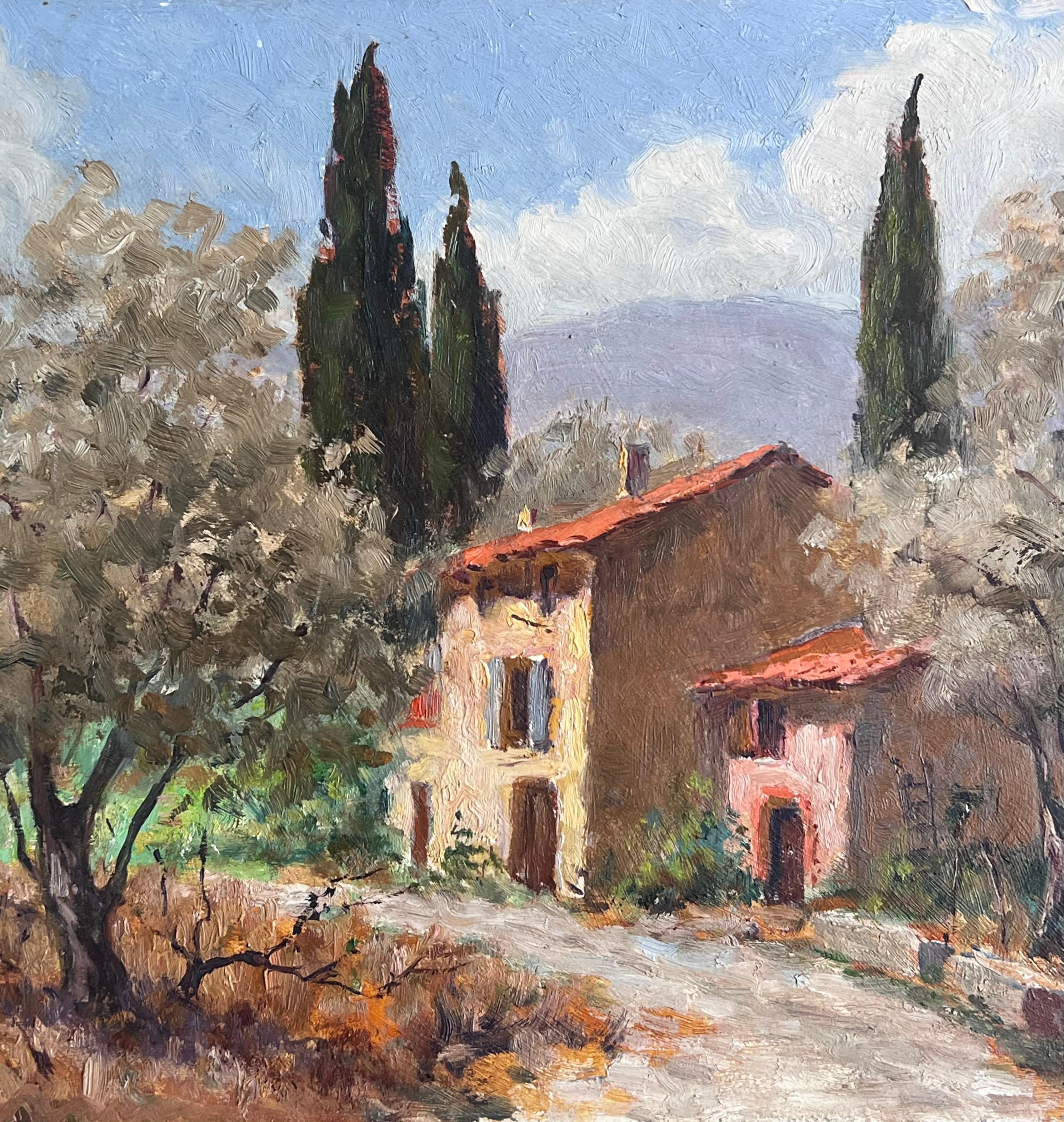 The Stone Cottage, Provence
French Impressionist, mid 20th century
signed
oil painting on board, unframed
board: 9.5 x 13 inches
condition: very good
provenance: private collection, England

