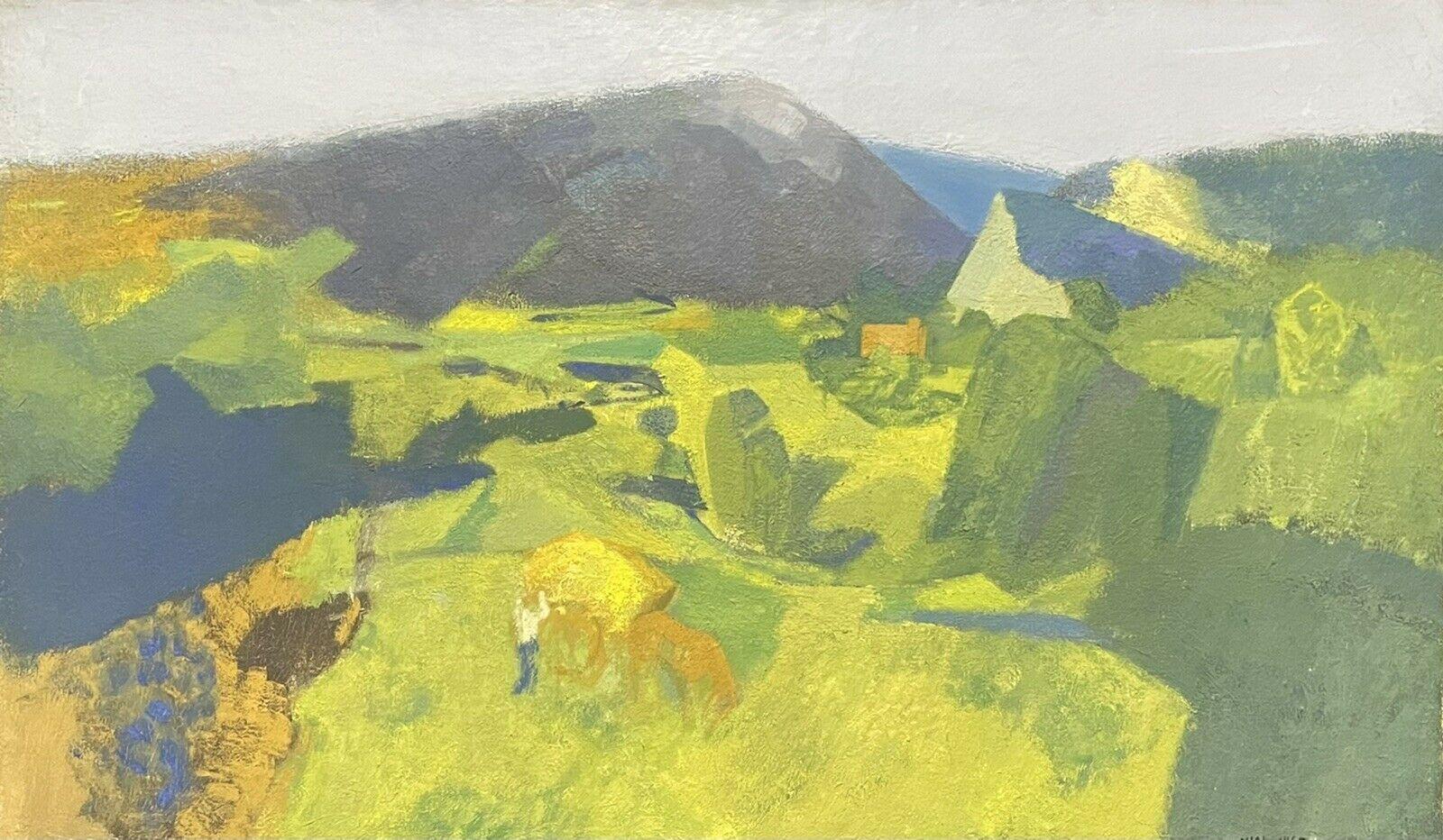 Artist/ School/ Date:
French School, circa 1960'S, signed lower right corner and dated

Title:
rural landscape with farmer and distant coastline.

Medium & Size:
oil painting        frame: 24.5 x 40 inches 
                          canvas: 23.5 x