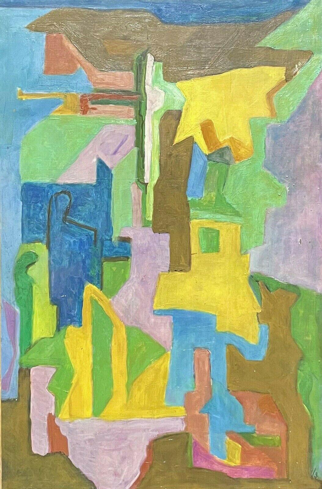 Artist/ School:
French School, mid 20th century

Title:
Cubist Abstract Composition

Medium:  
oil painting on canvas

Size:    
painting: 36.25 x 23.75 inches

Provenance:
private collection, France

Condition: The painting is in good and pleasing