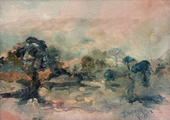 1970
s Moody Atmospheric Green Mild Turquoise Blue French Landscape