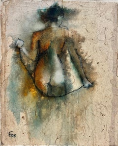 Contemporary French Nude Woman Painting Beautiful Textures 