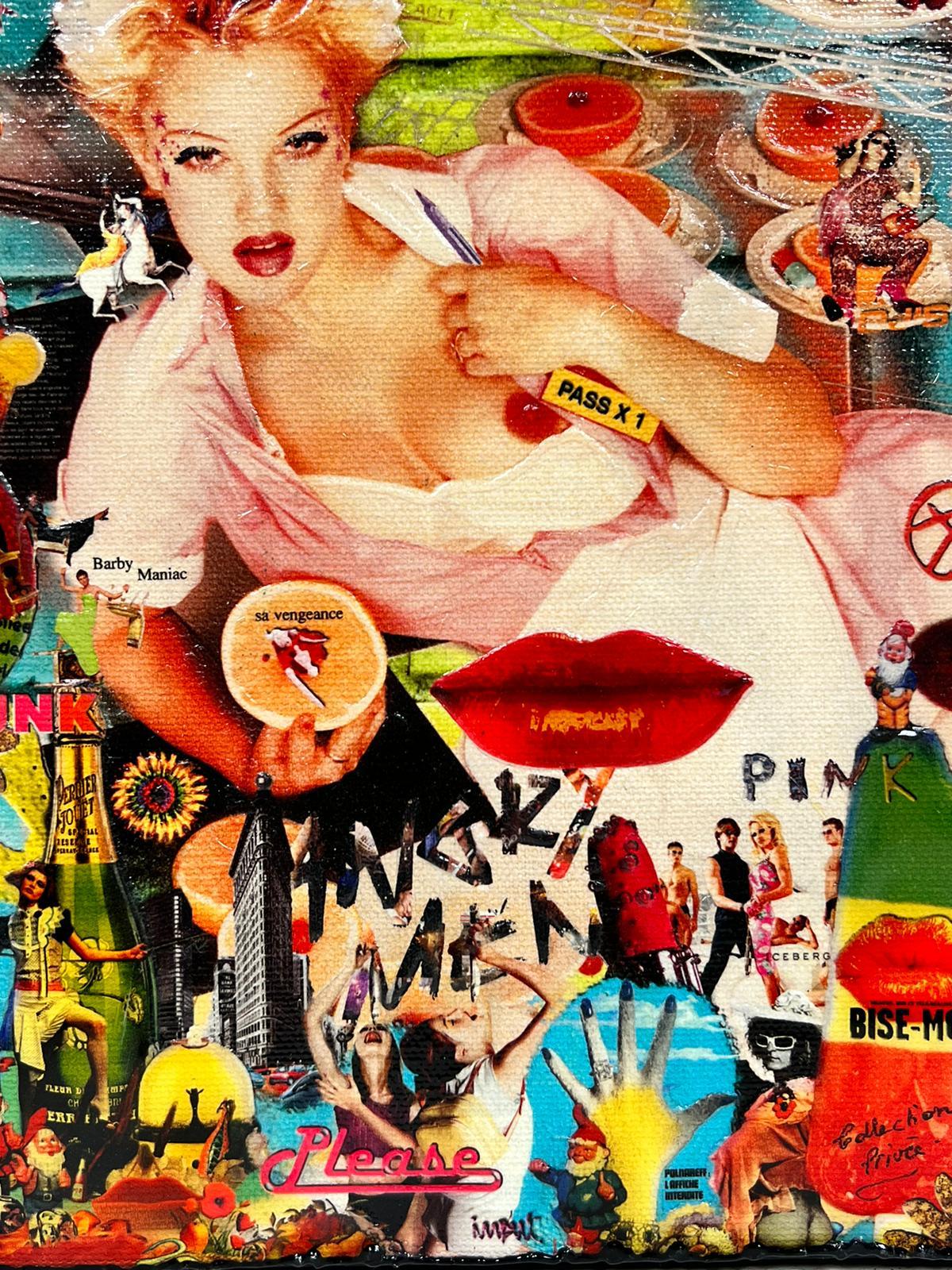 Contemporary French Pop Art Nude Collage Artwork For Sale 2