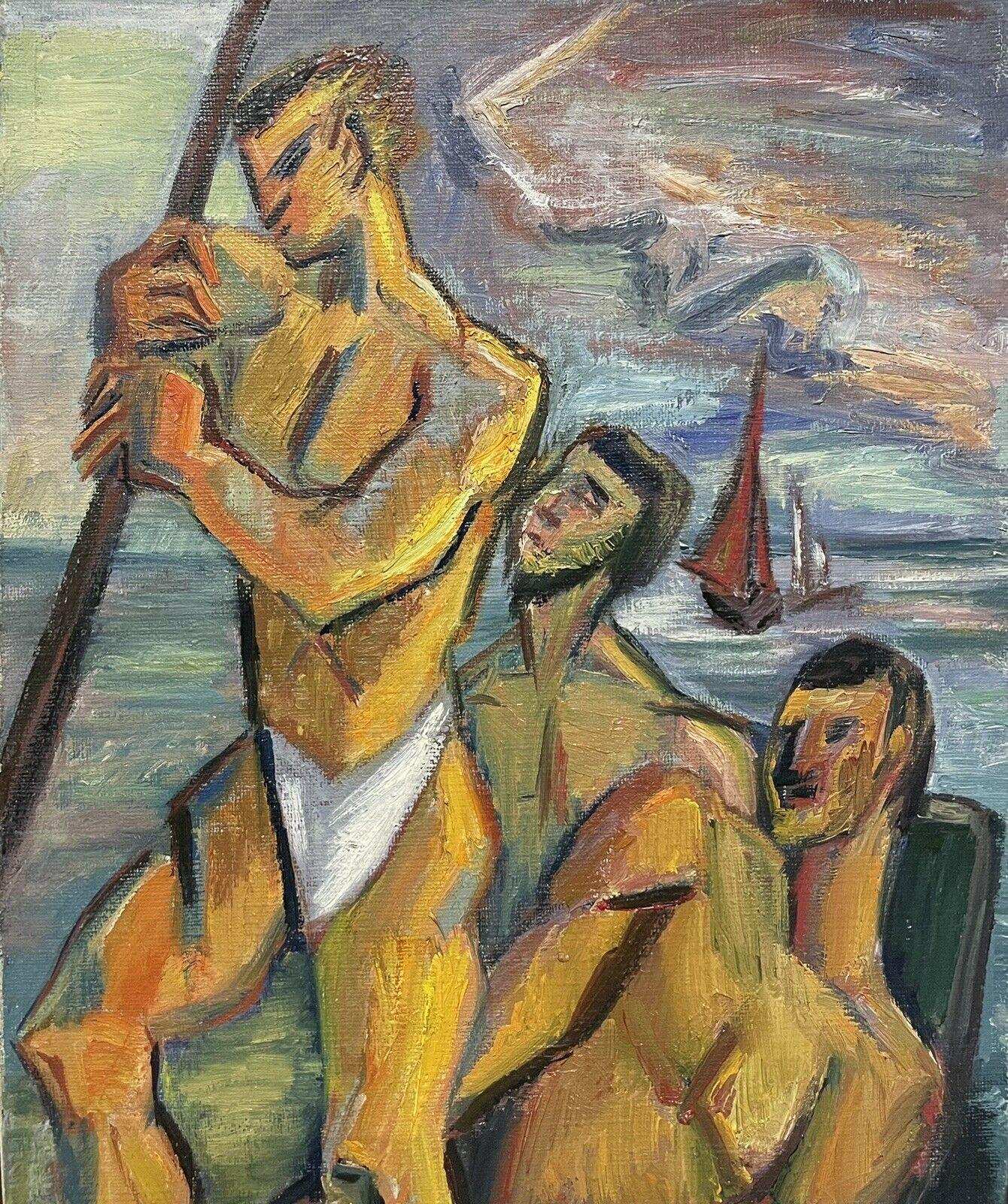 nude men fishing