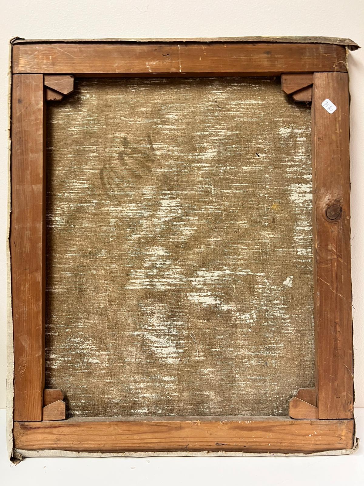 Olio firmato dal post impressionista francese degli anni '30 Girasoli in vaso, tela di grandi dimensioni 2