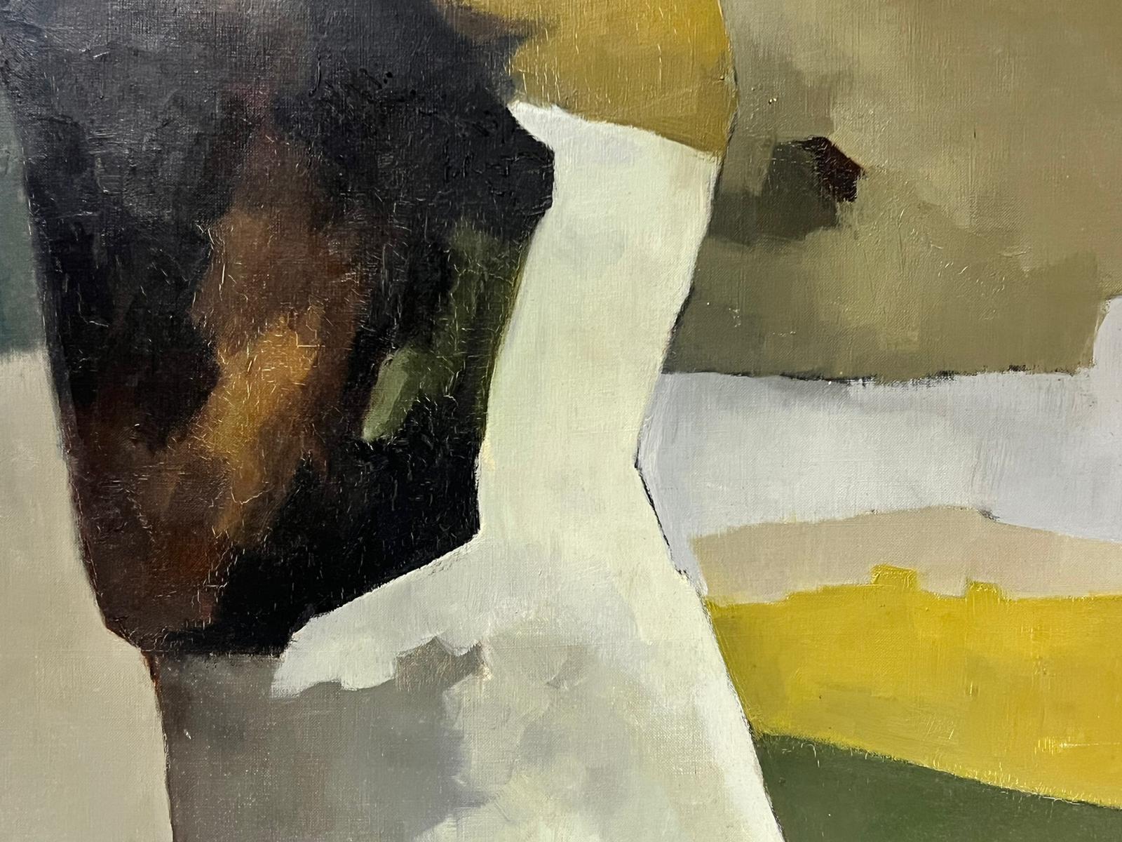 Composizione astratta
Scuola francese, anni '60
dipinto a olio su tela, senza cornice
tela: 26 x 36 pollici
provenienza: collezione privata, Francia
condizioni: ottime e solide condizioni 
