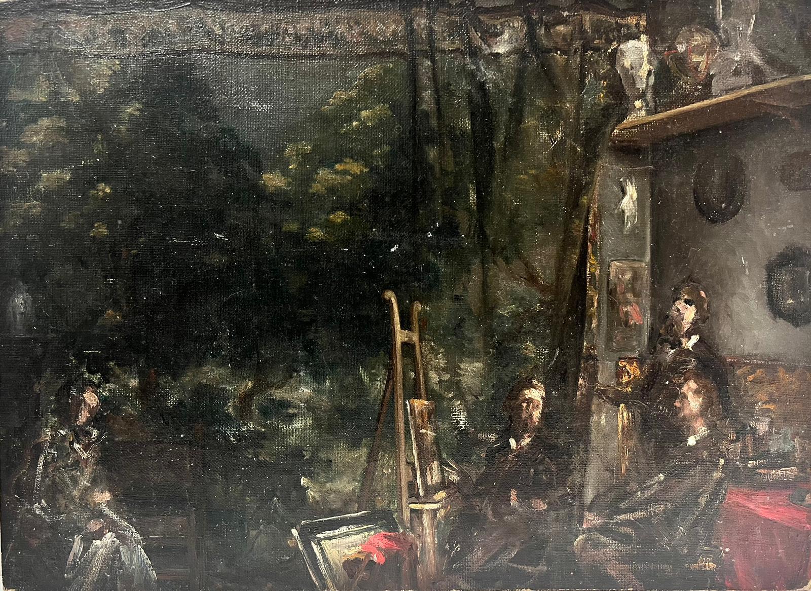French School Landscape Painting - 19th Century Original French Impressionist Oil Sketch Artists Painting