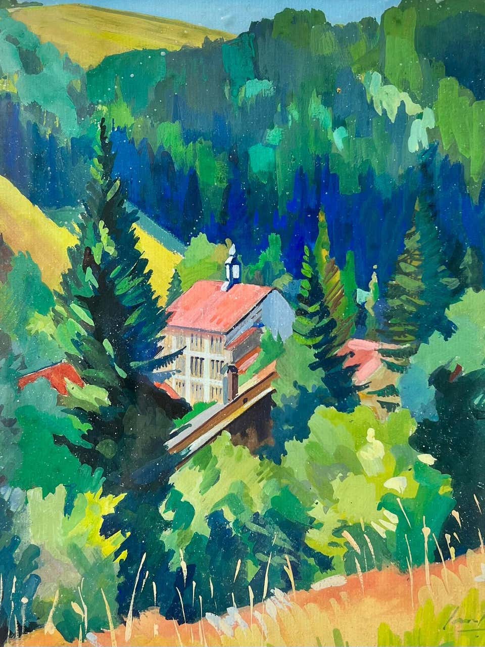 Alpine Mountain Painting - 206 For Sale on 1stDibs