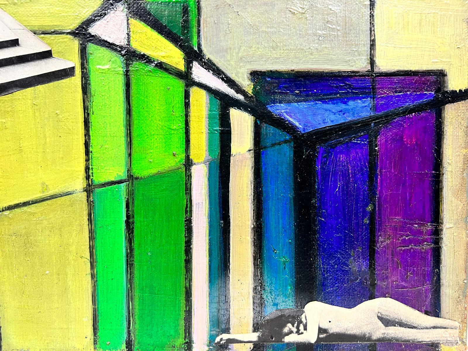 Composizione cubista
Scuola francese, anni '60 circa
pittura ad olio su tela con sagome di riviste ritagliate
15 x 18 pollici
provenienza: Francia
Il dipinto è in buone condizioni e presentabile.
