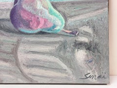 French Post-Impressionist Signed Oil Still Life Pear Painting