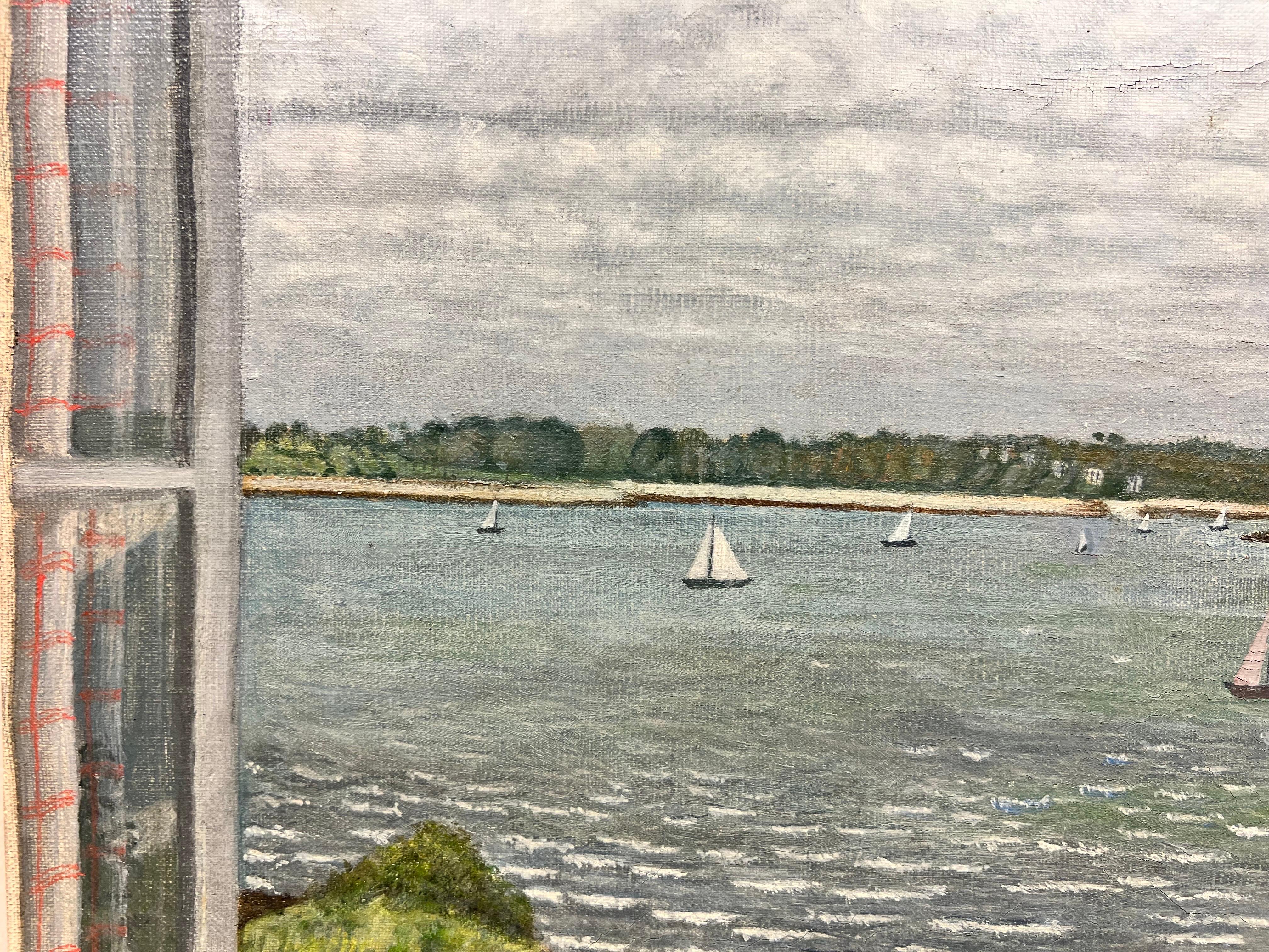 Una habitación con vistas
Escuela francesa, mediados del siglo XX
óleo sobre lienzo
15 x 18 pulgadas
procedencia: colección privada, Francia
El cuadro está en buen estado y presentable, con sólo algunos signos de la edad.