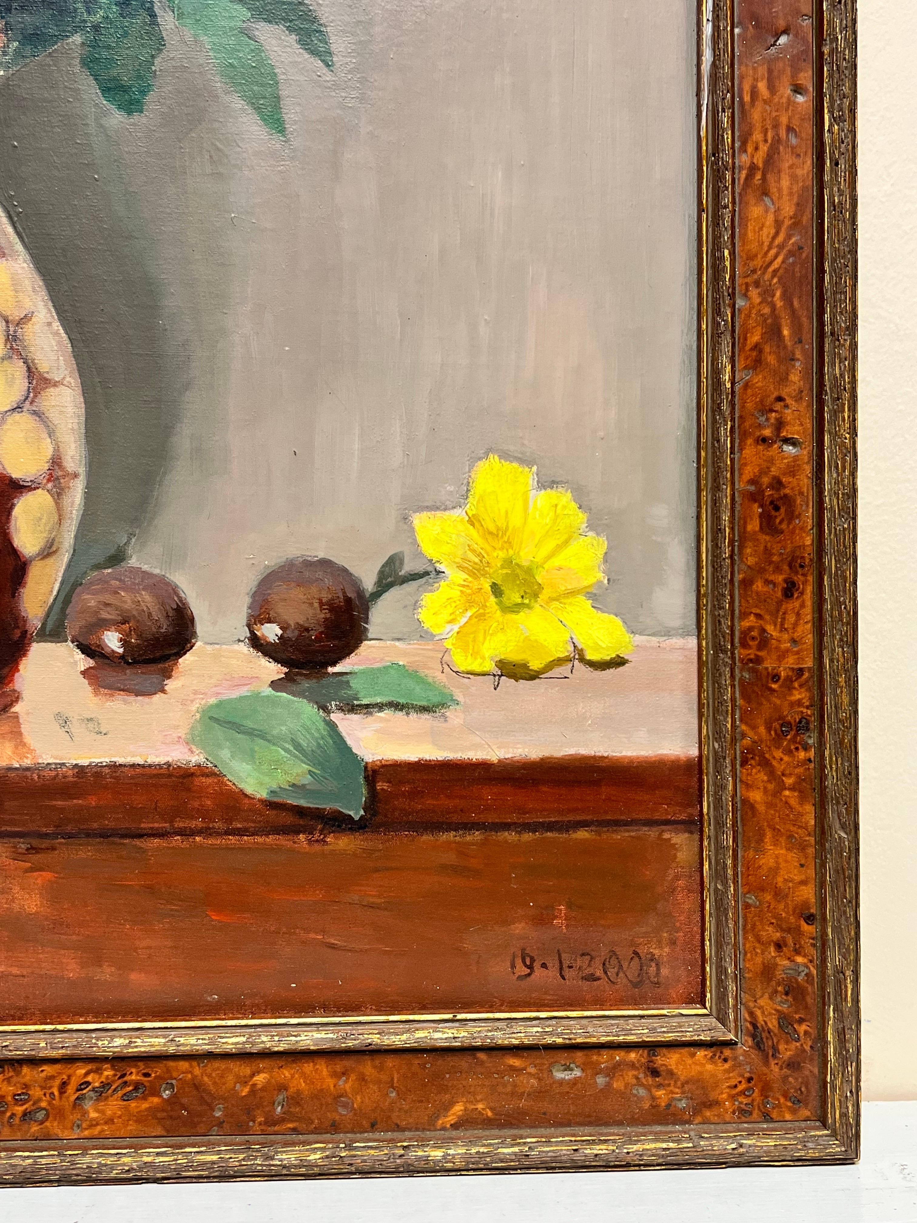 impressionist vase of flowers
