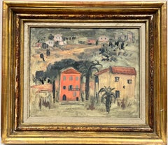 Follower of Matisse, 20th Century French Oil Pink House in South of France