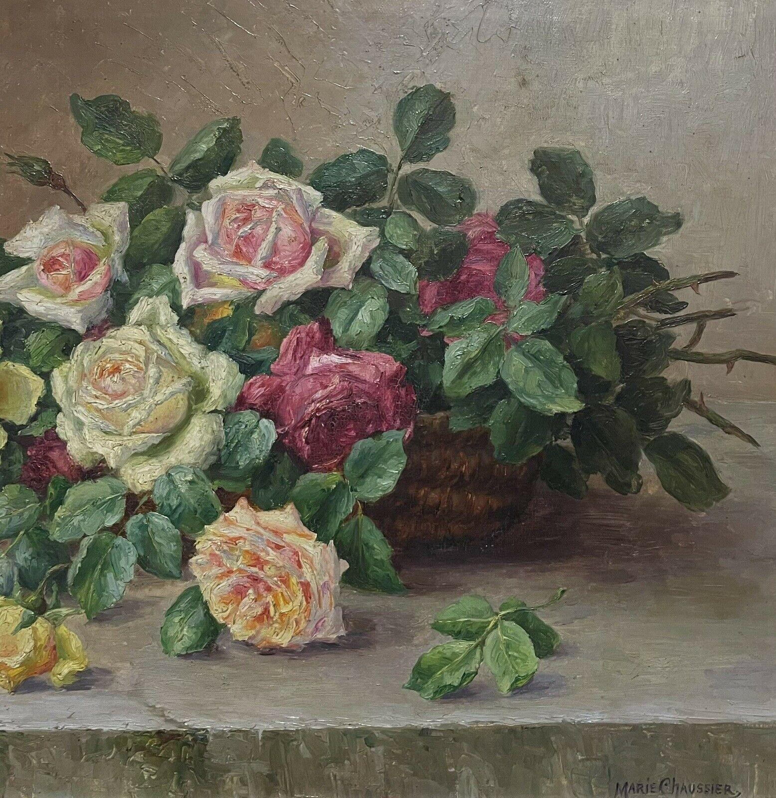 a basket of roses painting