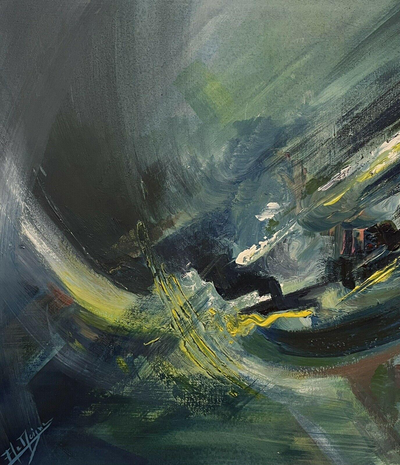 Abstraktes, signiertes Ölgemälde des französischen Expressionismus des 20. Jahrhunderts, gerahmt (Abstrakter Expressionismus), Painting, von French School