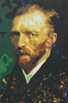 Portrait of Vincent van Gogh, modern French abstract painting