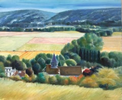 The Giverny Landscape &amp;amp; Valley, Summer Meadows, Huile impressionniste française