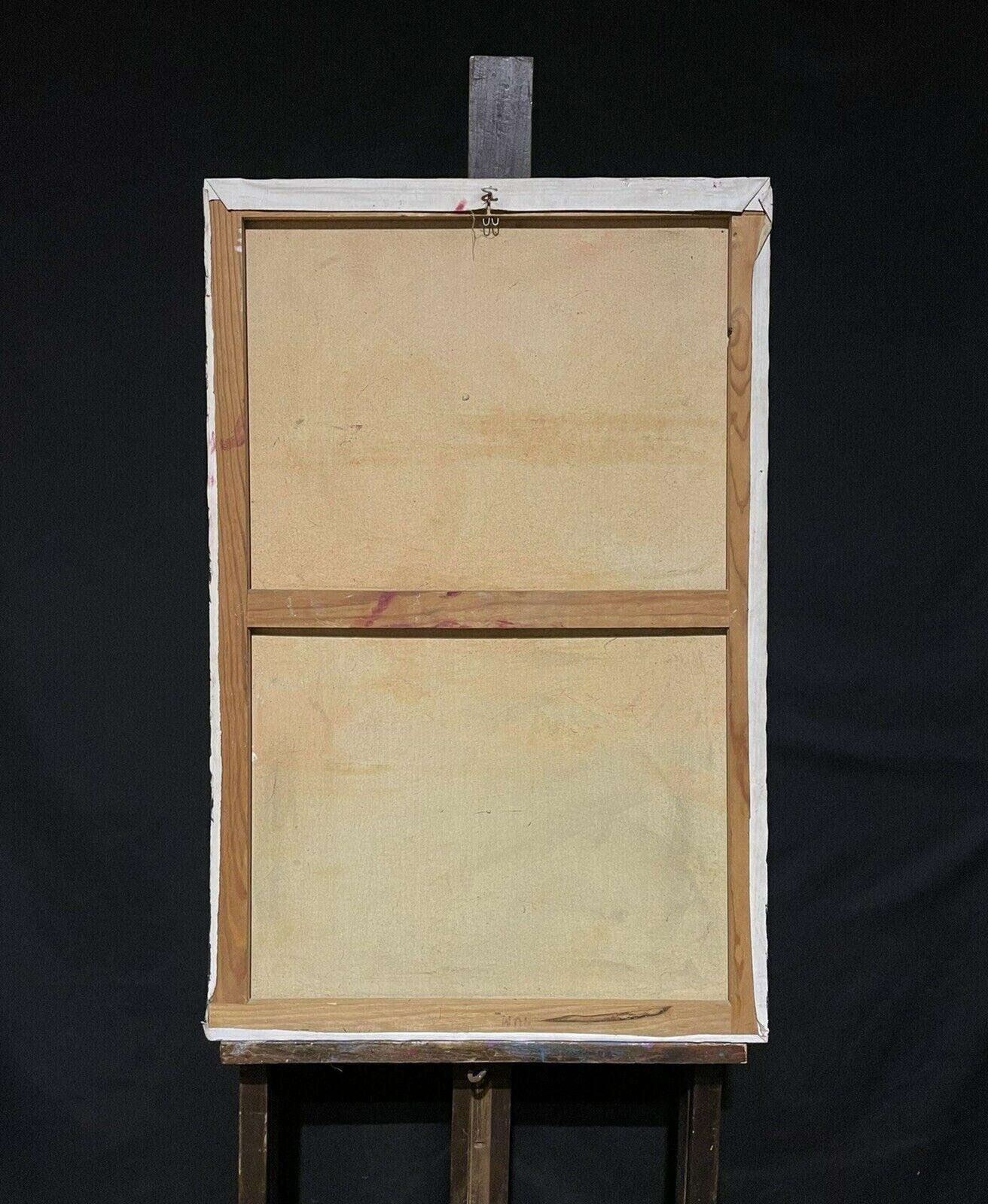 Pittura ad olio astratta espressionista francese del XX secolo su tela, molto grande - Painting Espressionismo astratto di French School