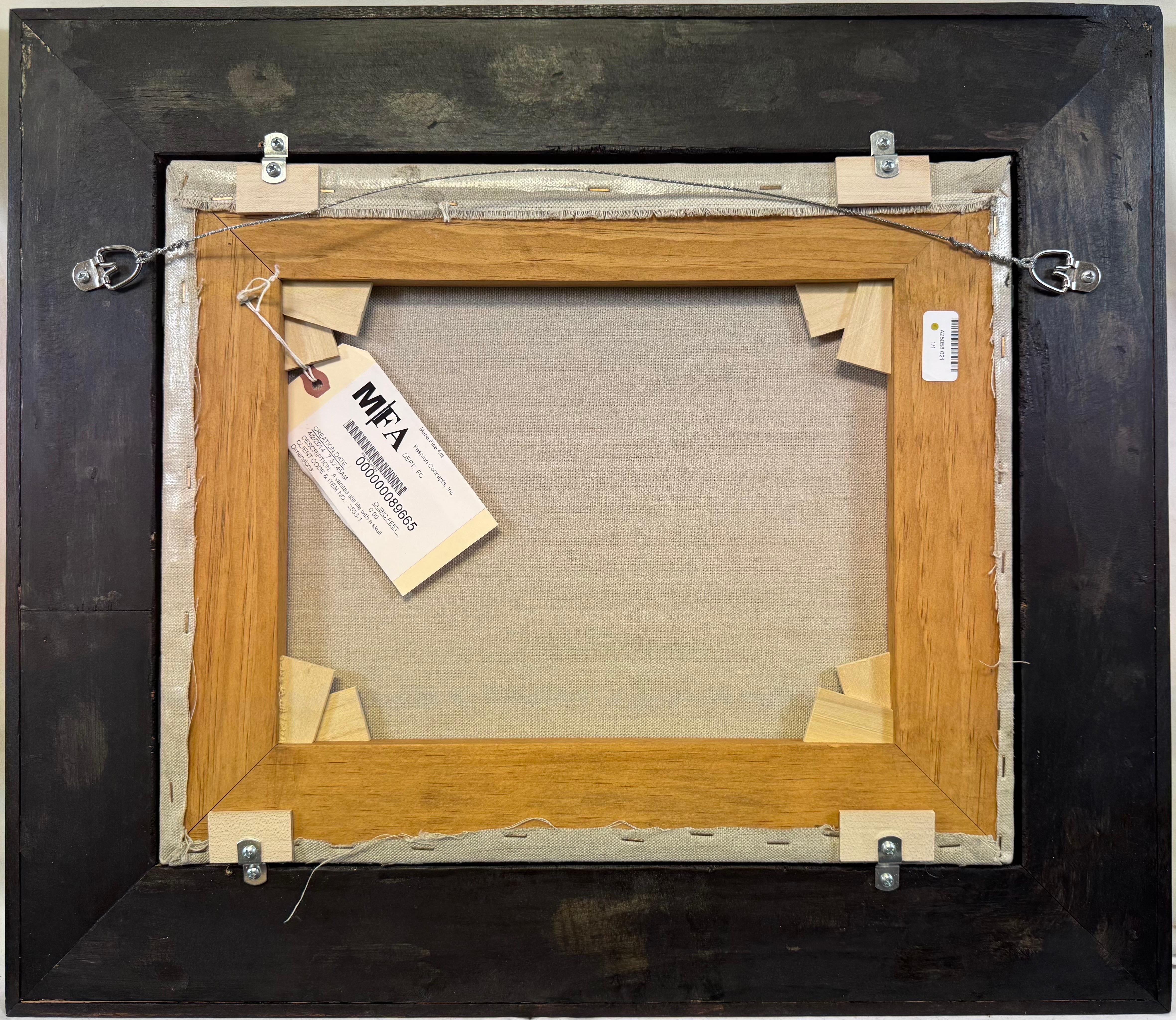 Memento Mori Vanitas Crâne du 17ème siècle Huile de Maître Ancienne Ex-Christie's en vente 3