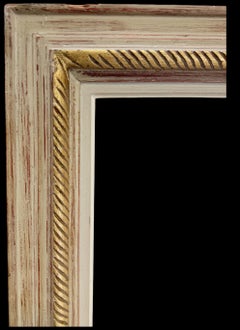 Marco Pintado a la Francesa y Dorado Parcela Marco Decorativo de Pared