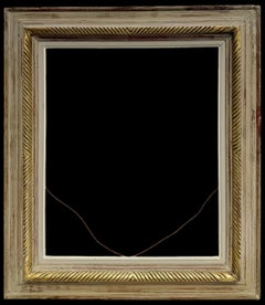 Marco Pintado a la Francesa y Dorado Parcela Marco Decorativo de Pared