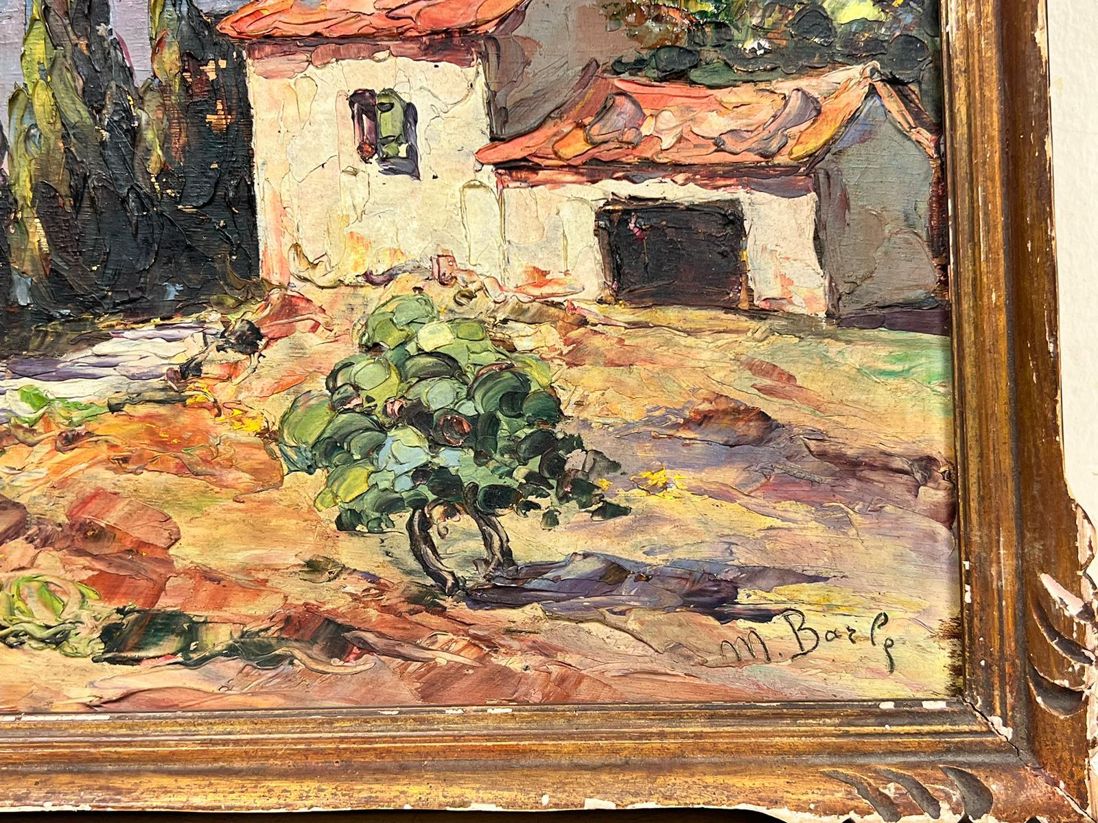 French school, mid 20th century 
signed oil on board, framed
framed: 10 x 20 inches
board: 9 x 18inches
private collection, France
the painting is in overall very good and sound condition - scuffed frame