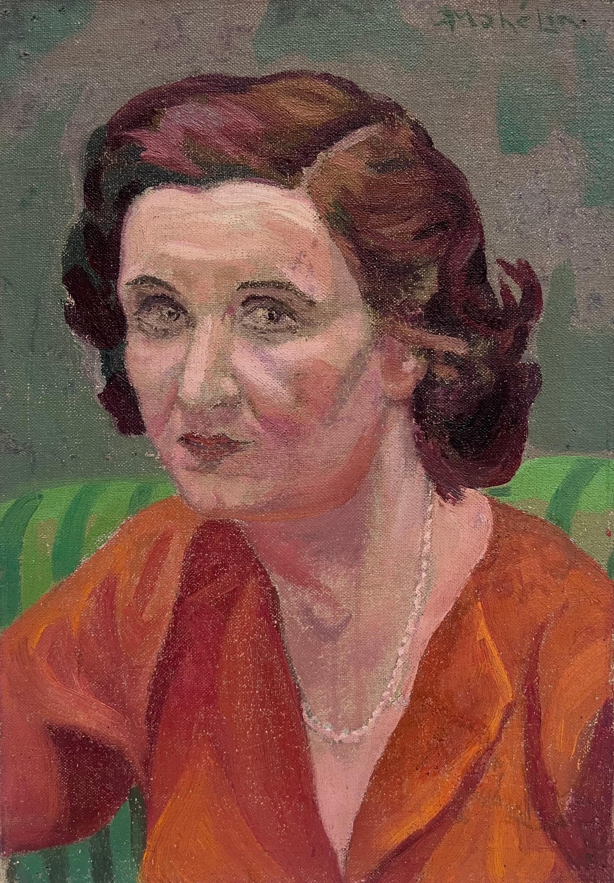 Portrait d'une femme en rouge
École française, première moitié du XXe siècle
signé indistinctement 
huile sur toile, encadrée
toile : 14 x 9.5 pouces
Provenance : collection privée, France
Condit : très bon état

Pour plus d'informations, n'hésitez