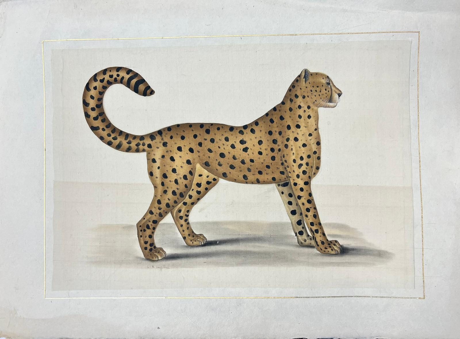 Il Gattopardo, dipinto originale firmato del XIX secolo in Francia - Art di French School