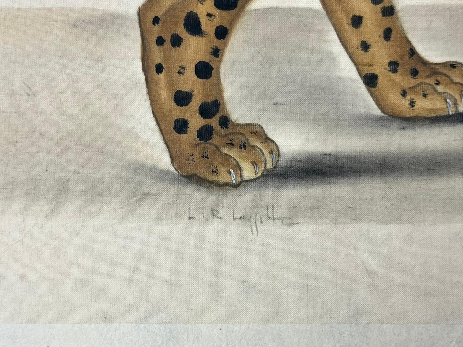 Il Gattopardo, dipinto originale firmato del XIX secolo in Francia 2
