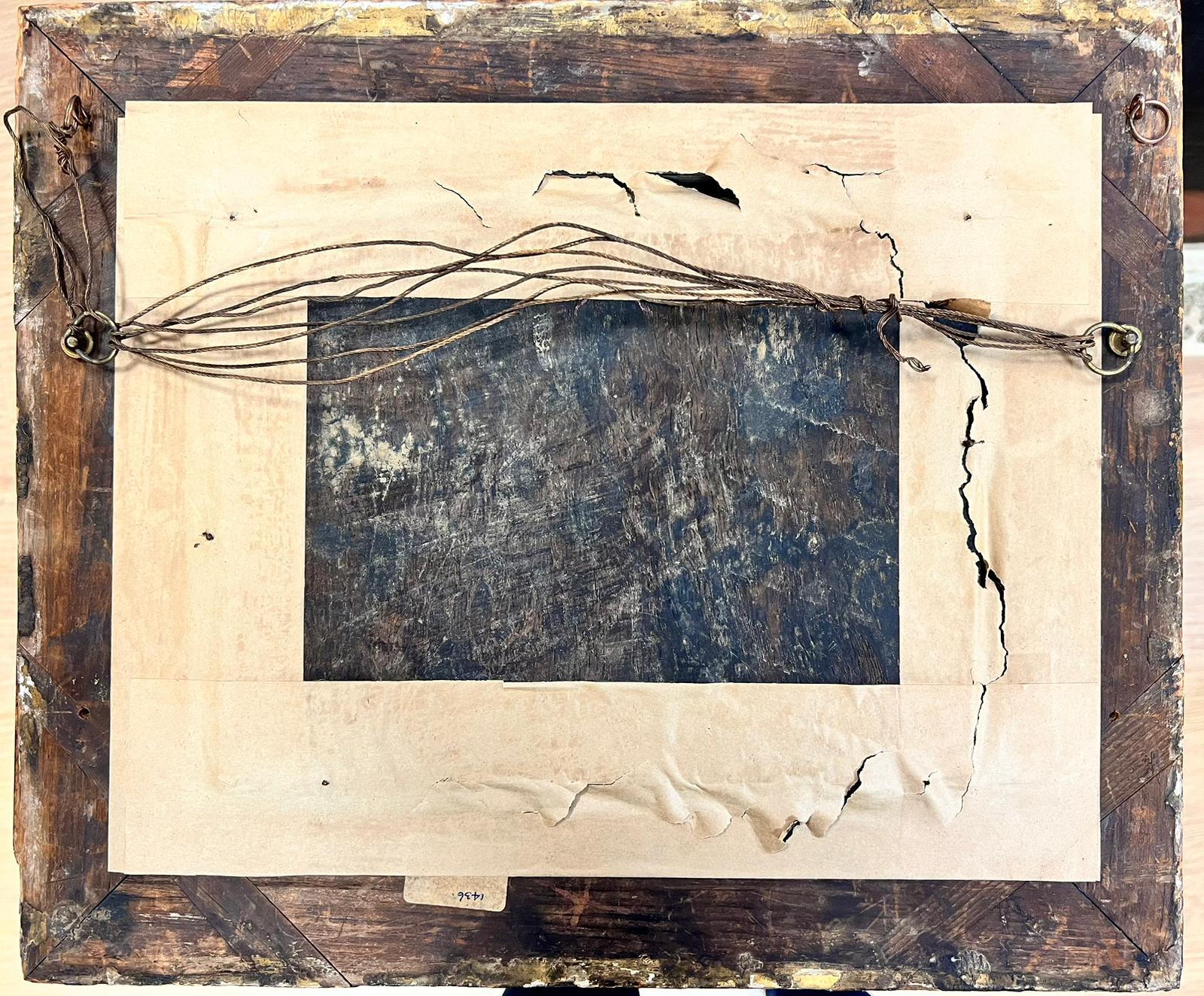 Artista francese, fine del XVIII secolo 
dipinto a olio su tavola di legno, incorniciato
incorniciato: 15 x 17 pollici
tavola: 9,5 x 11 pollici
provenienza: collezione privata, Francia 
condizioni: complessivamente molto buone