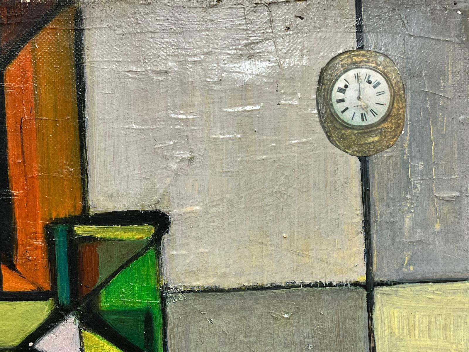 Collage abstrait surréaliste français des années 1960 Peinture à l'huile Nu Figuratif - Surréalisme Painting par French School
