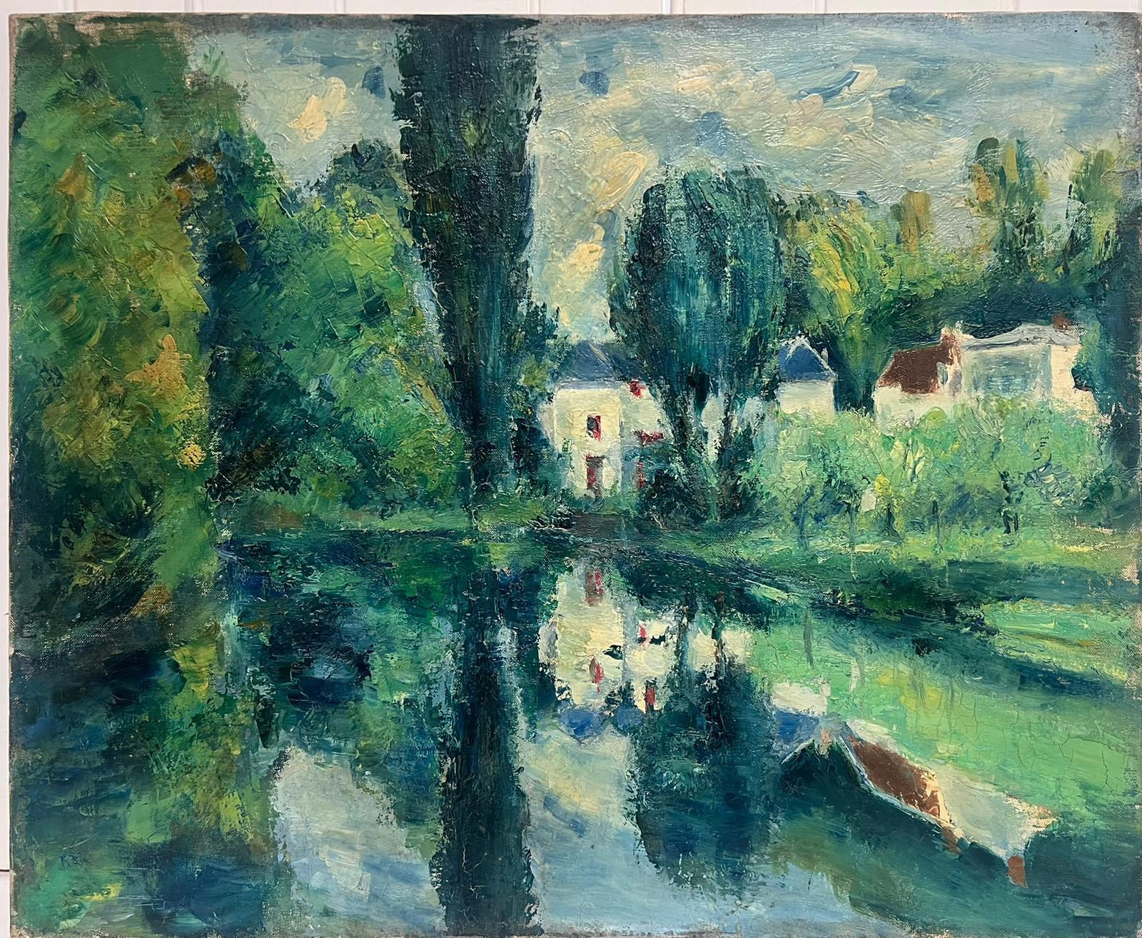 The River Meadows
French Impressionist artist, 1930's period
oil on canvas, unframed
canvas: 20 x 24 inches
provenance: private collection, France
condition: very good and sound condition